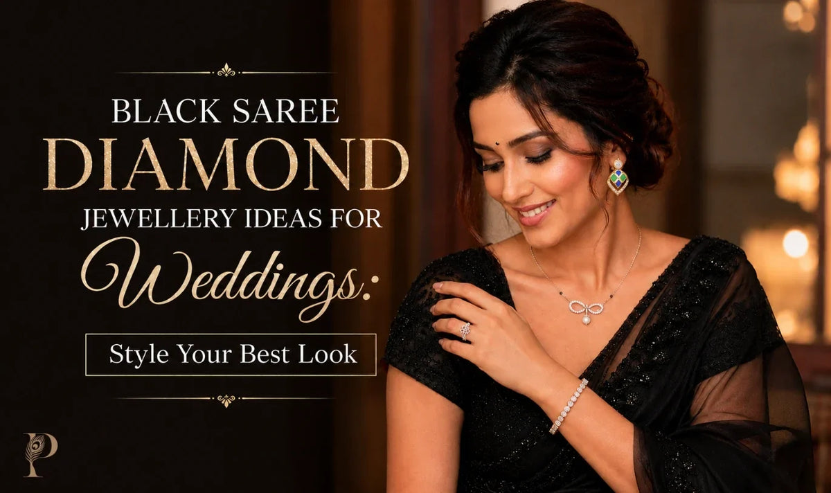 Black Saree Diamond Jewellery Ideas for Weddings: Style Your Best Look