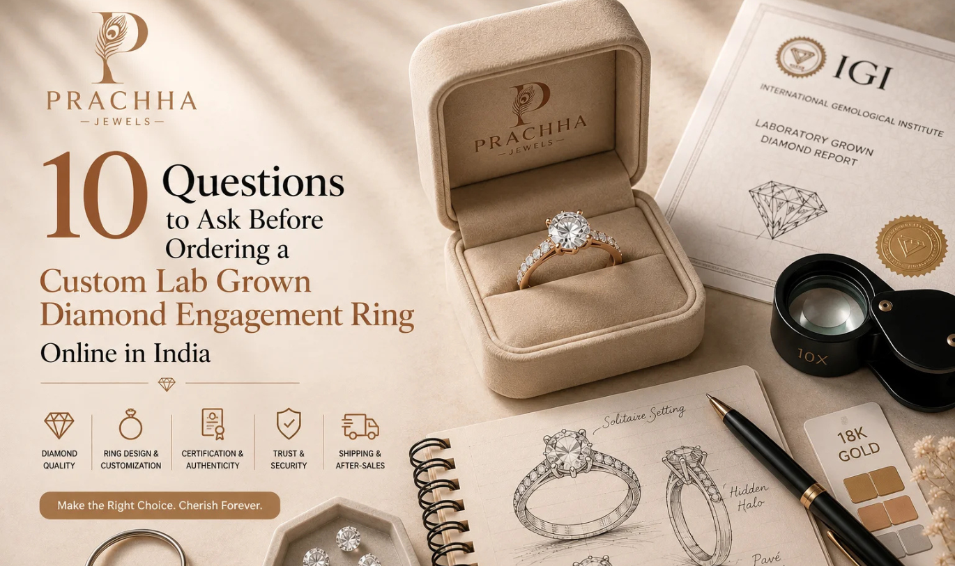 10 Questions to Ask Before Ordering a Custom Lab Grown Diamond Engagement Ring Online in India