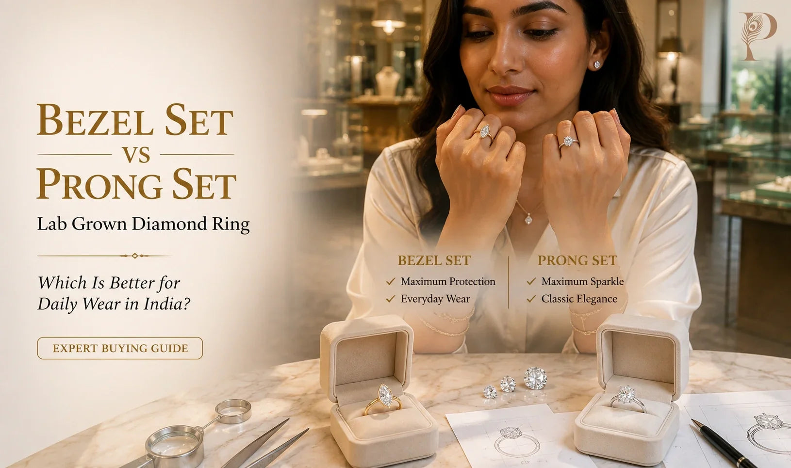 Bezel Set vs Prong Set Lab Grown Diamond Ring: Which Is Better for Daily Wear in India?