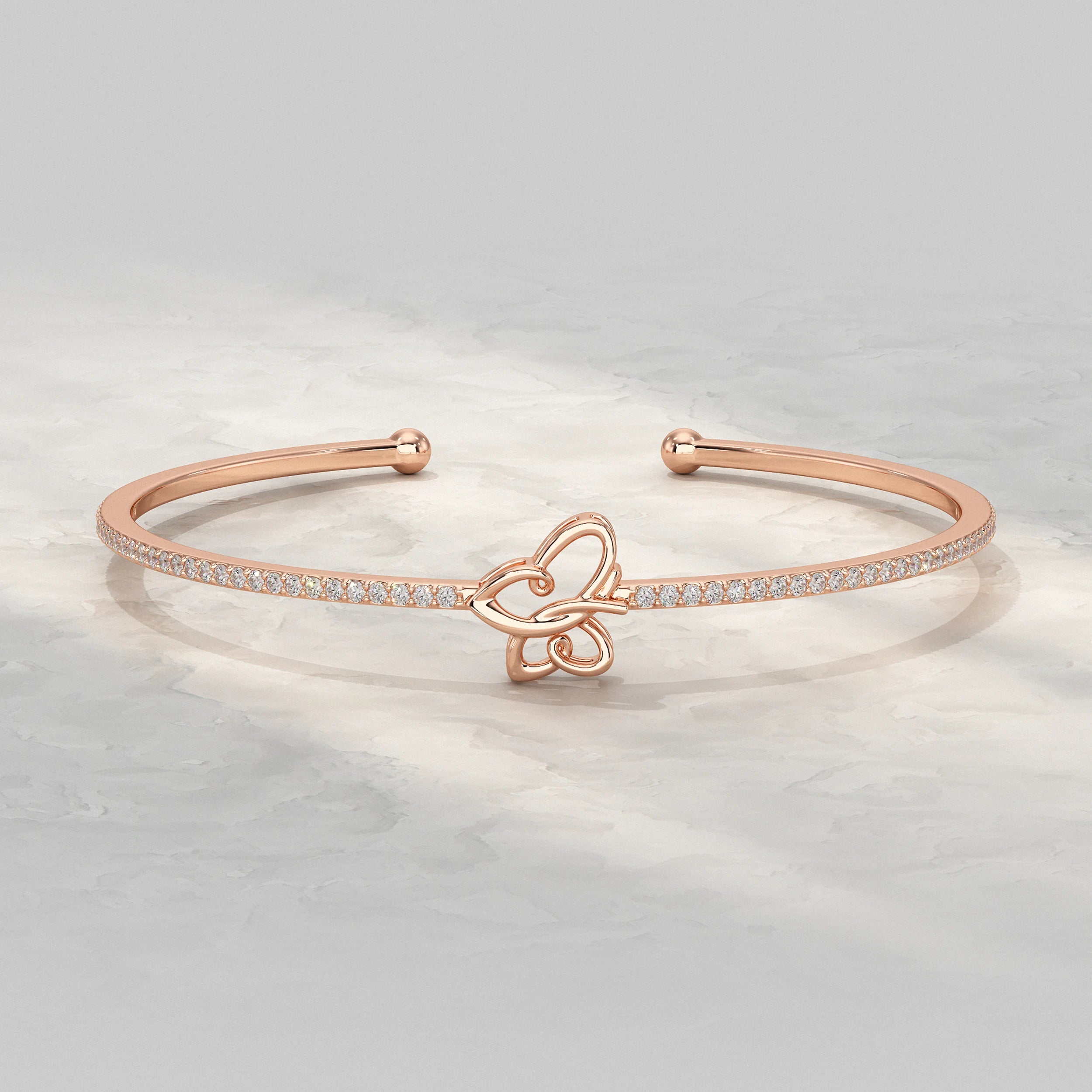 Butterfly Lab Diamond Kada Bracelet Bracelet