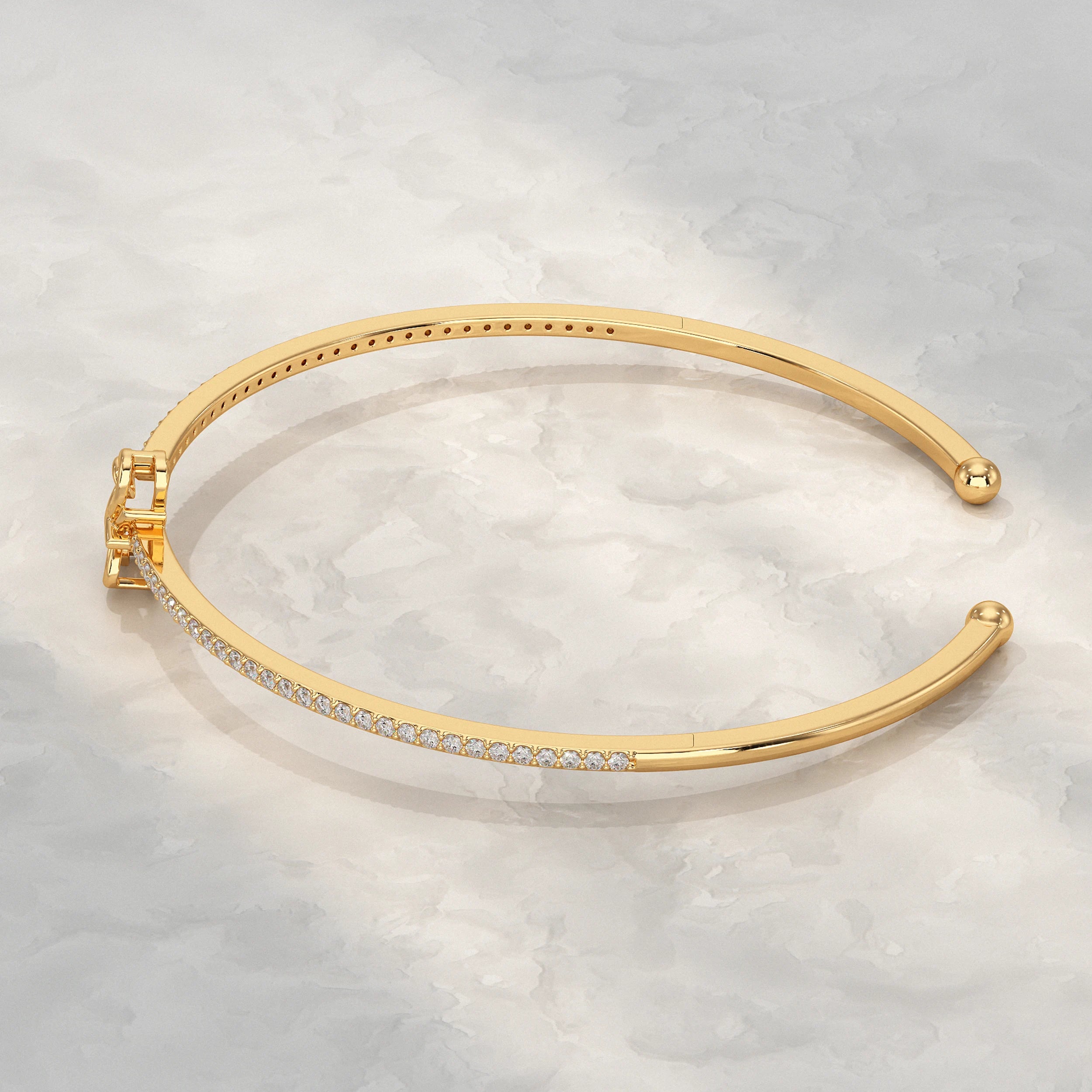 Butterfly Lab Diamond Kada Bracelet Bracelet