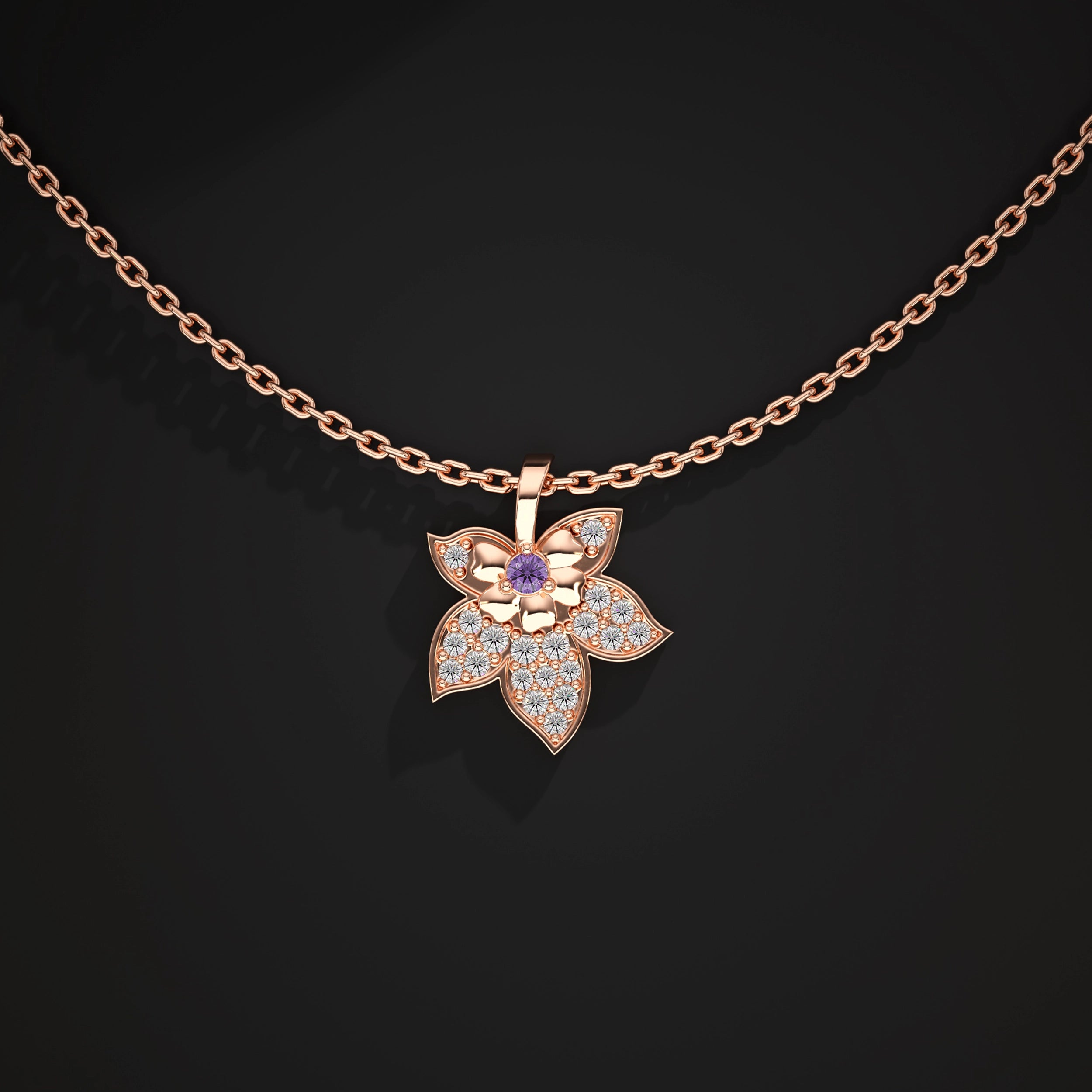 Leaf Lab Diamond Pendant Pendant
