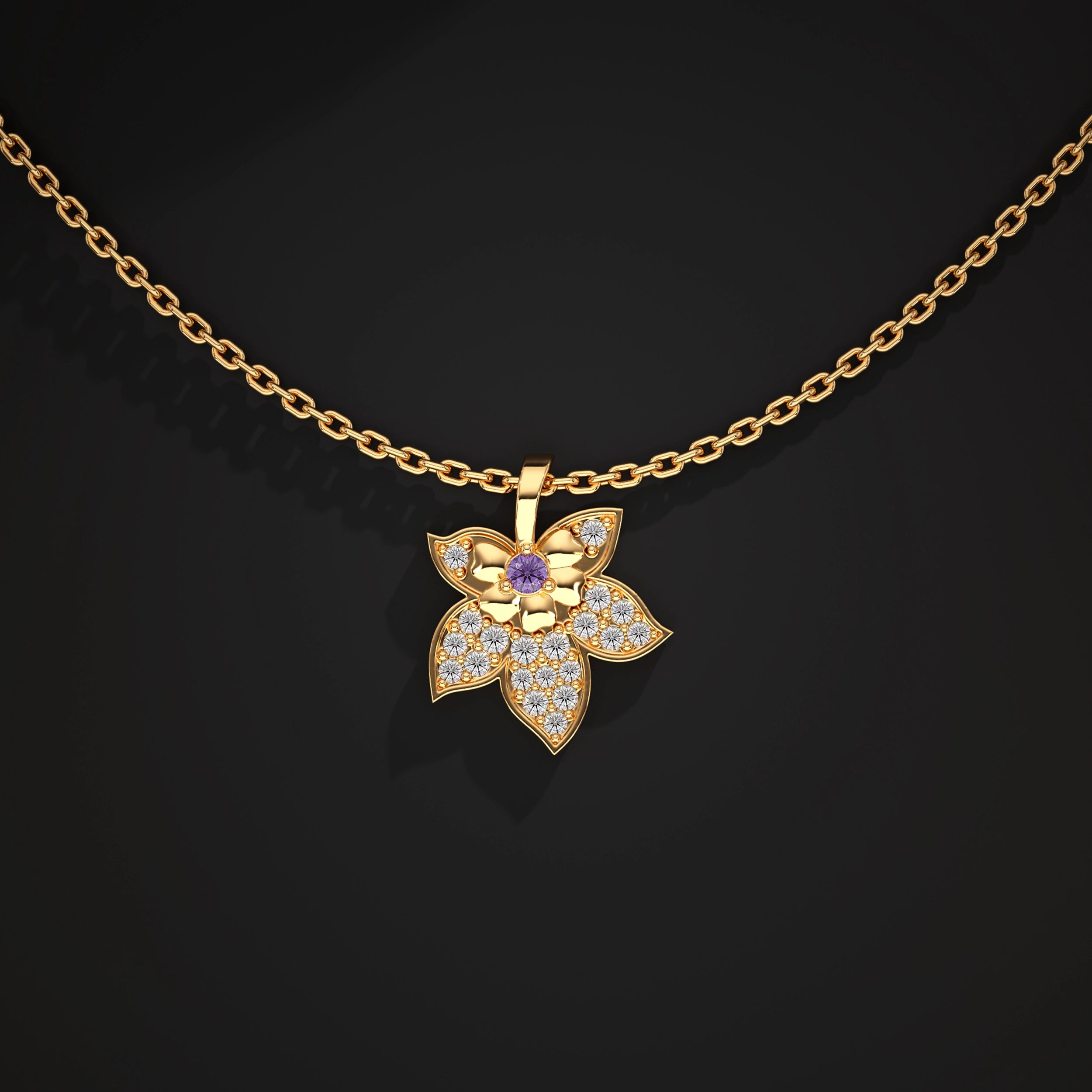 Leaf Lab Diamond Pendant Pendant