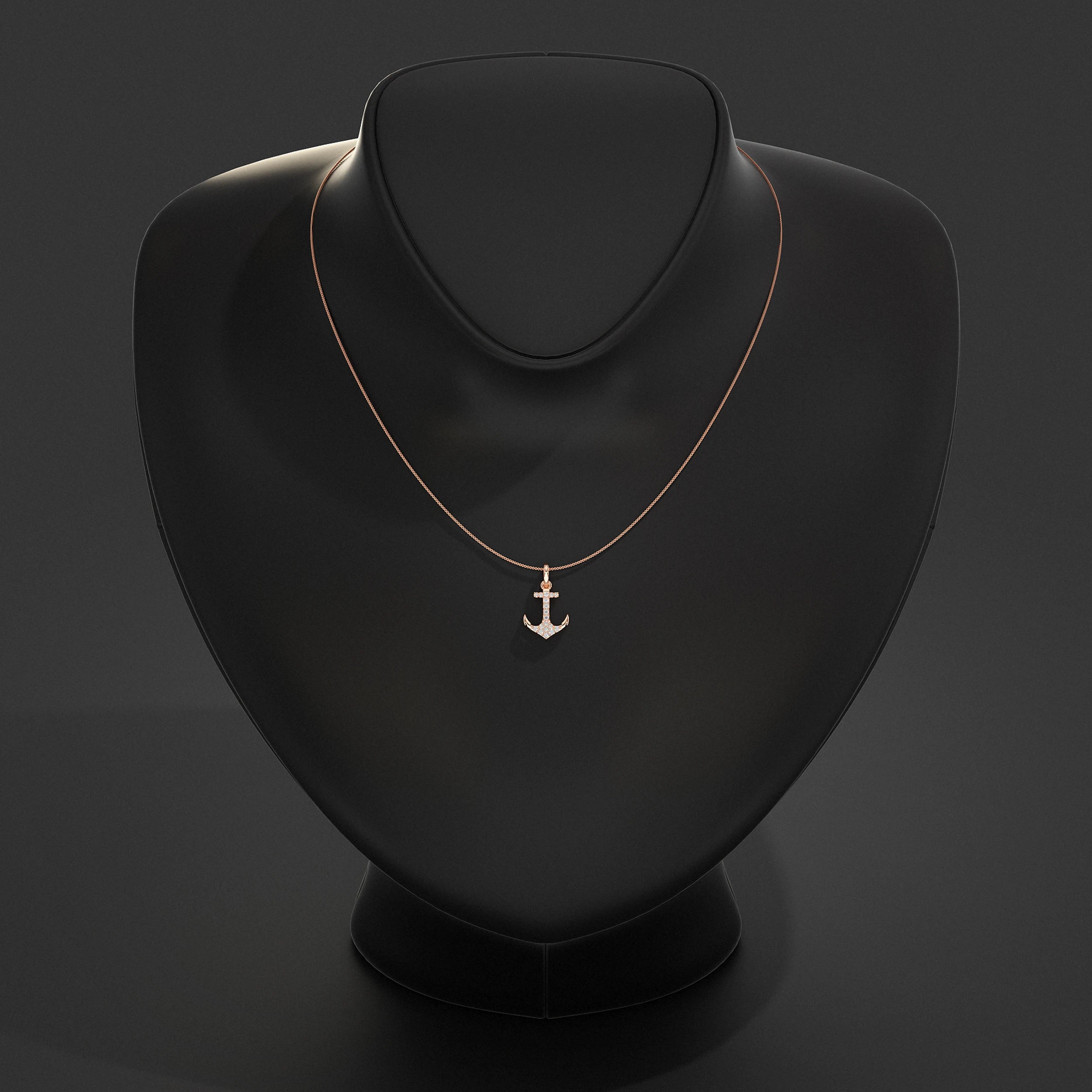 Anchor Lab Grown Diamond Pendants For Men`s Pendant
