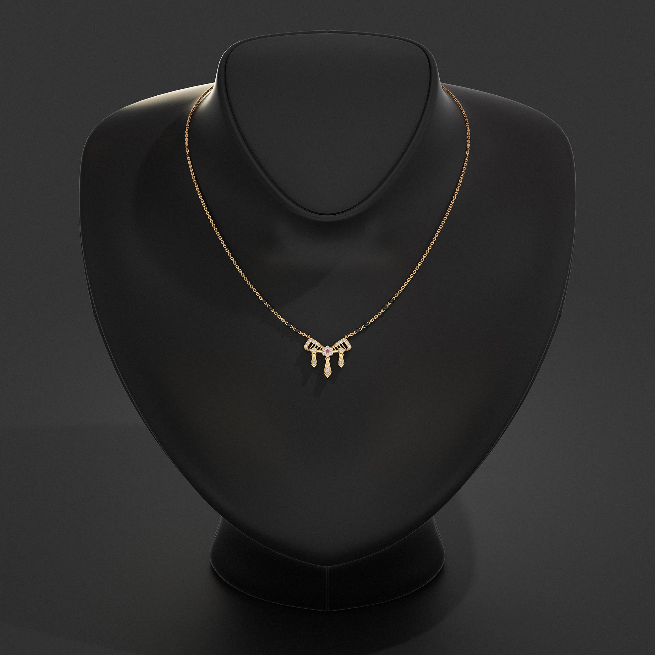 Bow Style Lab Diamond Mangalsutra Mangal Sutra