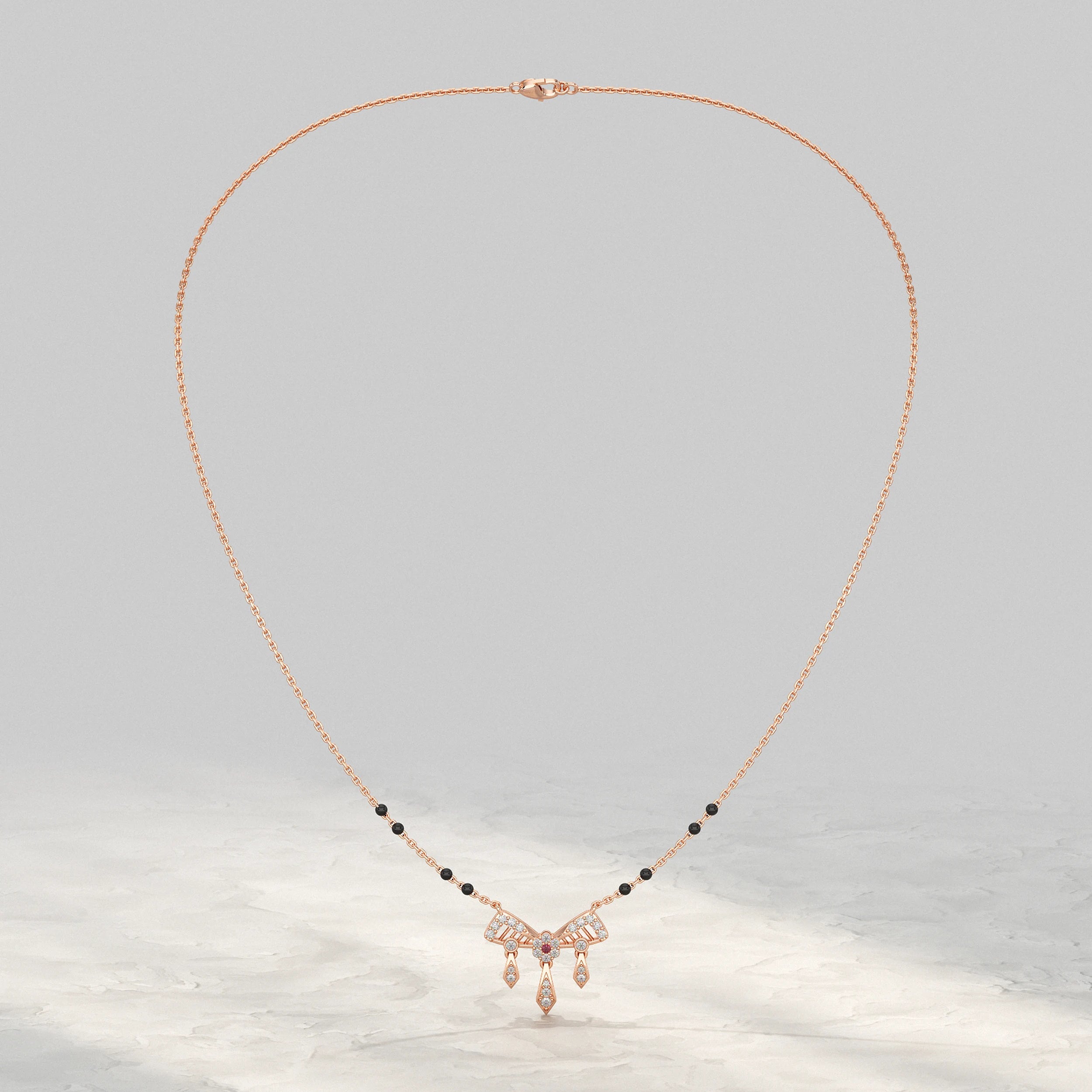 Bow Style Lab Diamond Mangalsutra Mangal Sutra