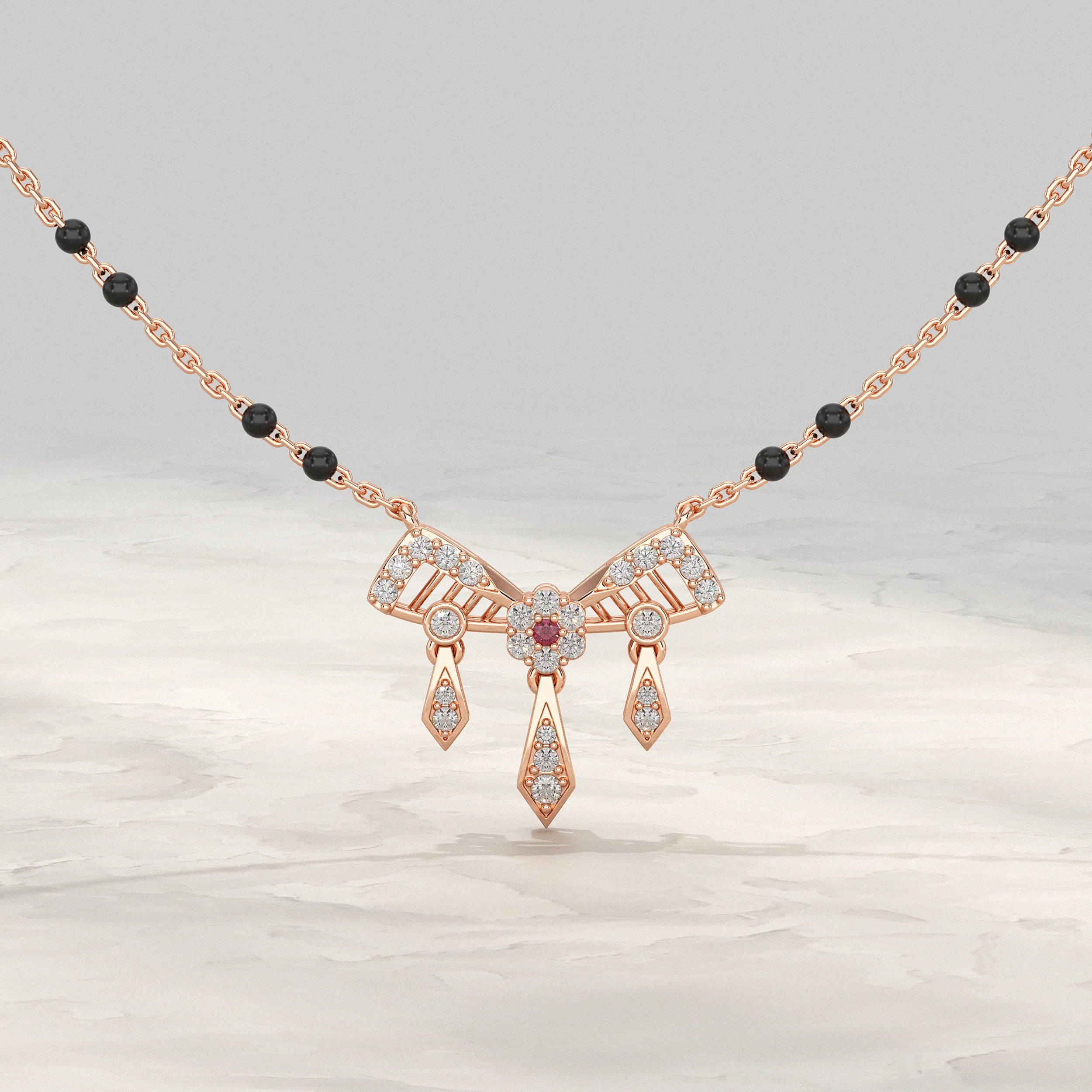 Bow Style Lab Diamond Mangalsutra Mangal Sutra