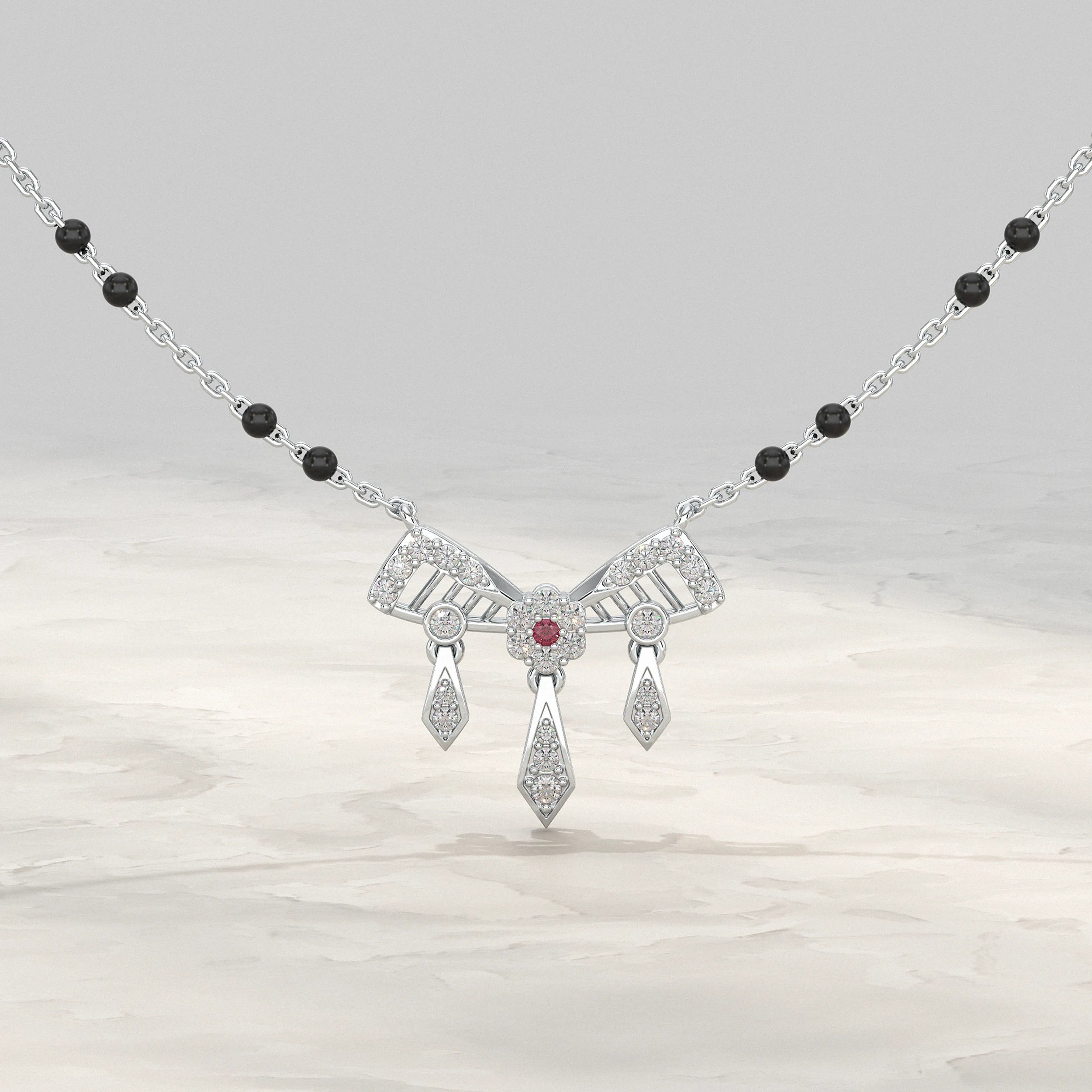 Bow Style Lab Diamond Mangalsutra Mangal Sutra
