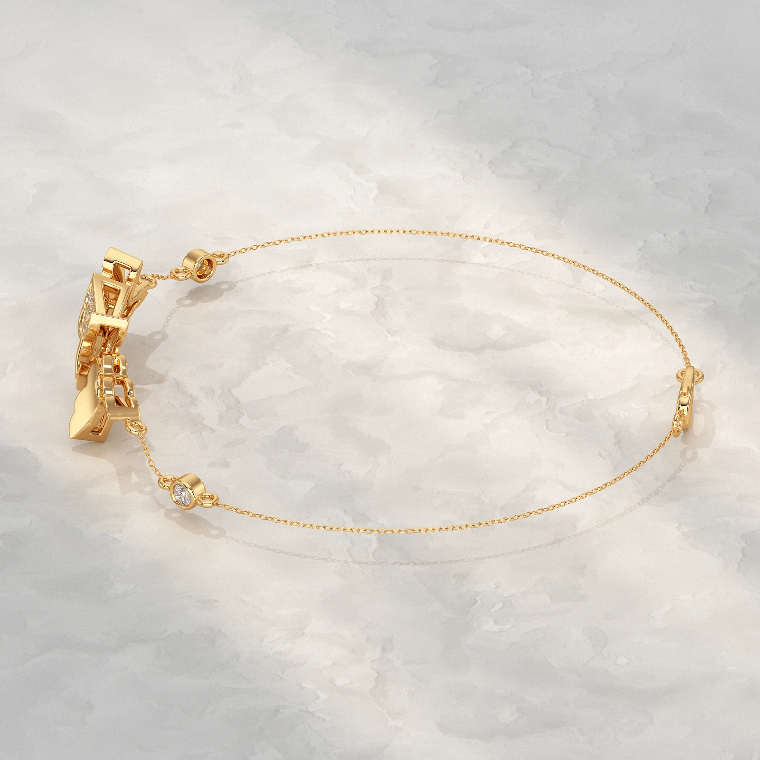 Butterfly Lab Diamond Bracelet Bracelet