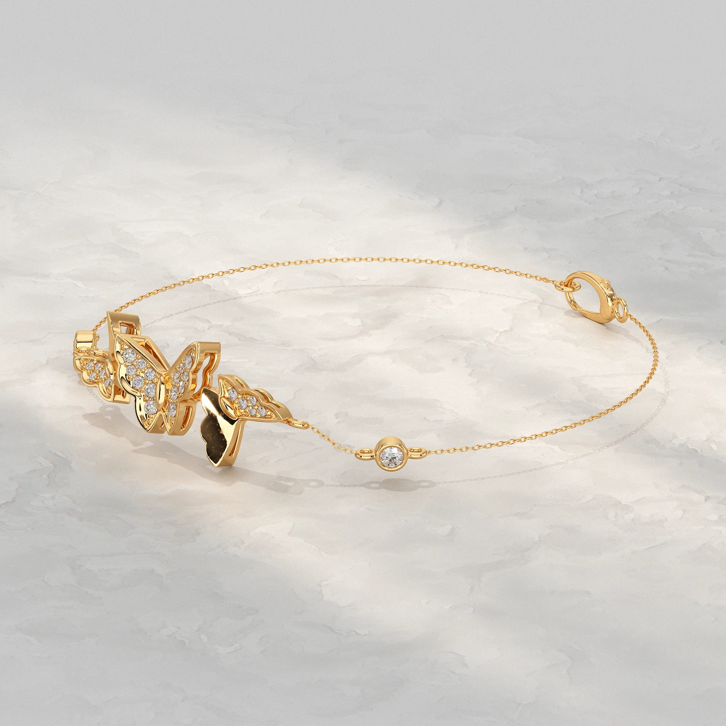 Butterfly Lab Diamond Bracelet Bracelet