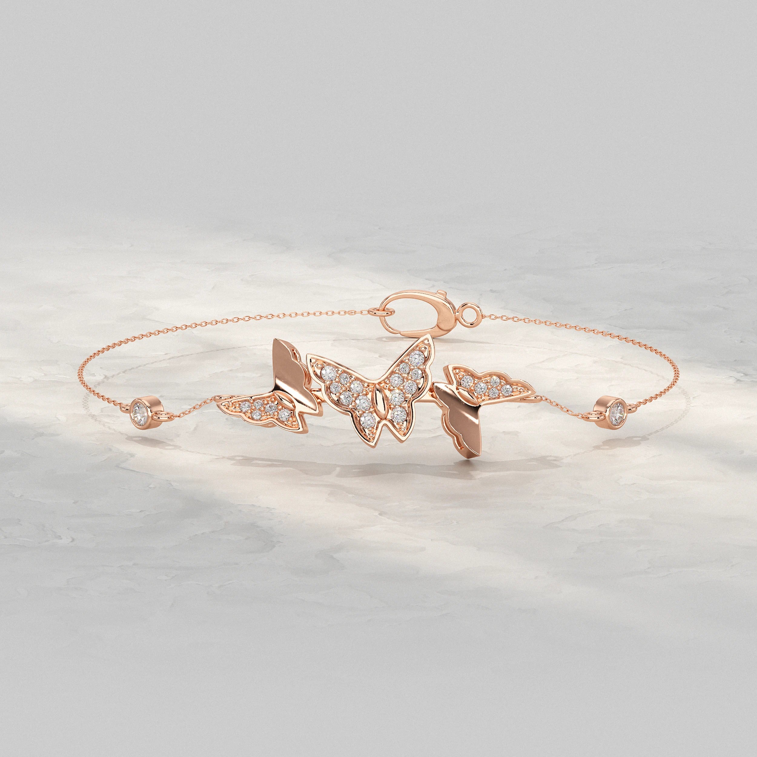 Butterfly Lab Diamond Bracelet Bracelet