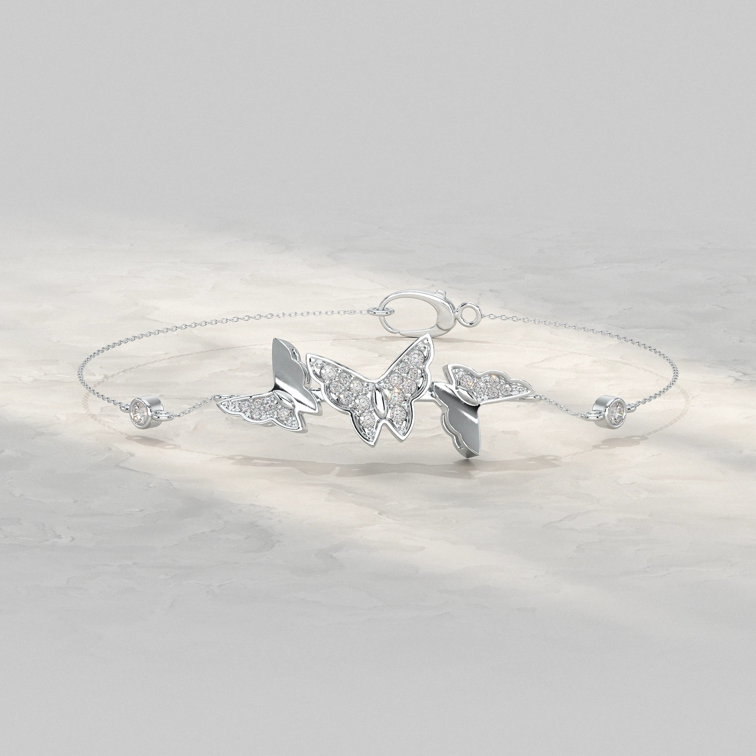 Butterfly Lab Diamond Bracelet Bracelet