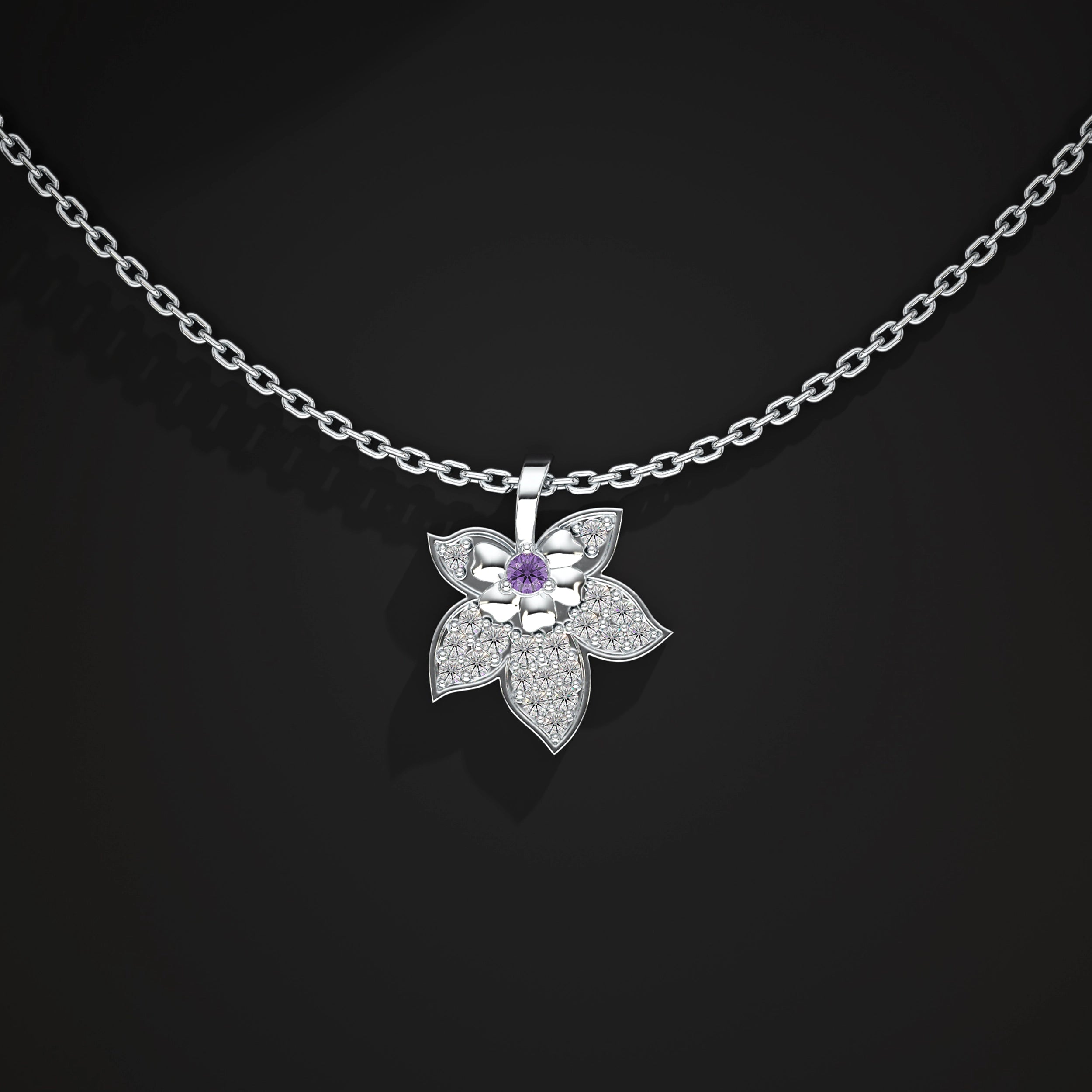 Leaf Lab Diamond Pendant Pendant