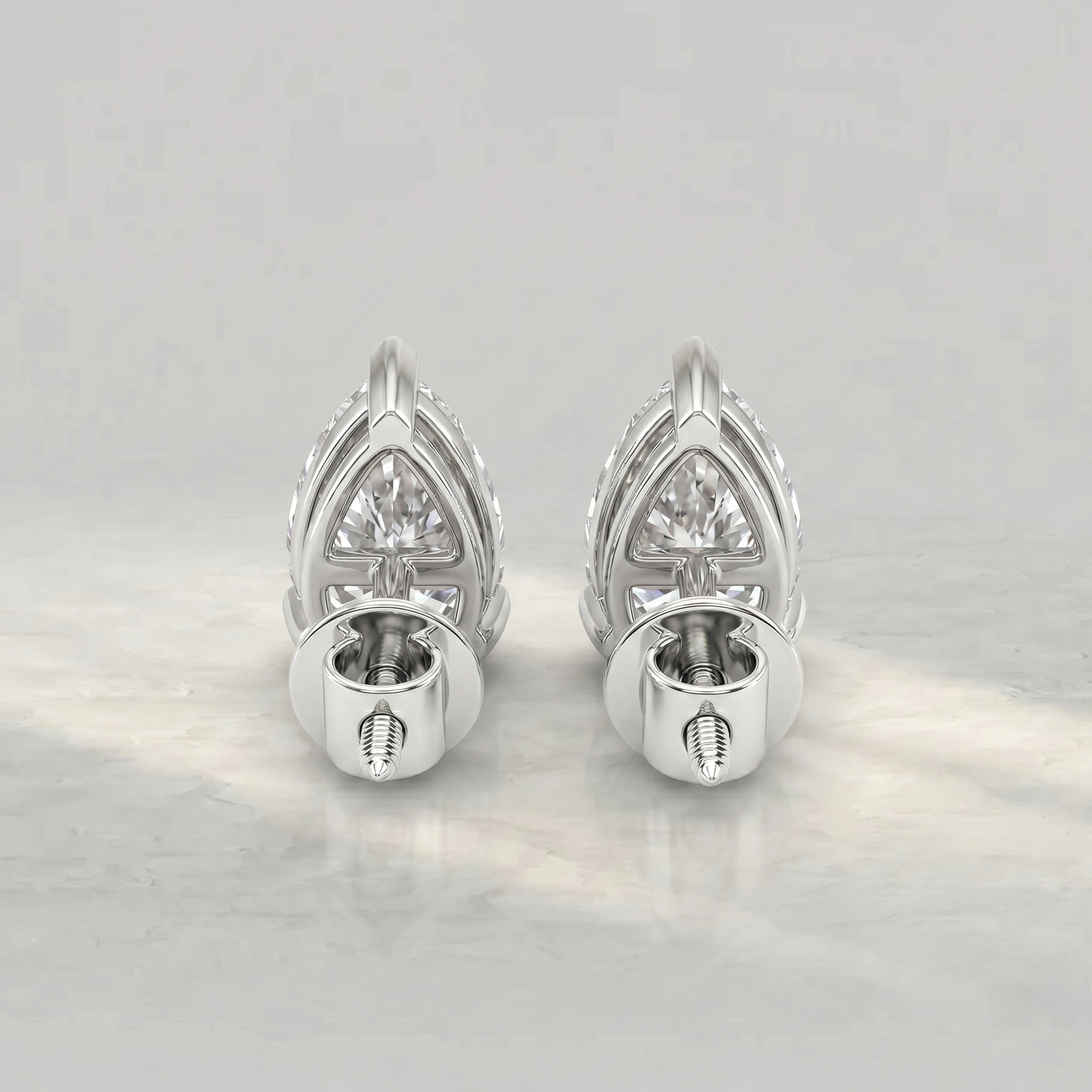 Pear Lab Diamond Stud Earrings Earrings
