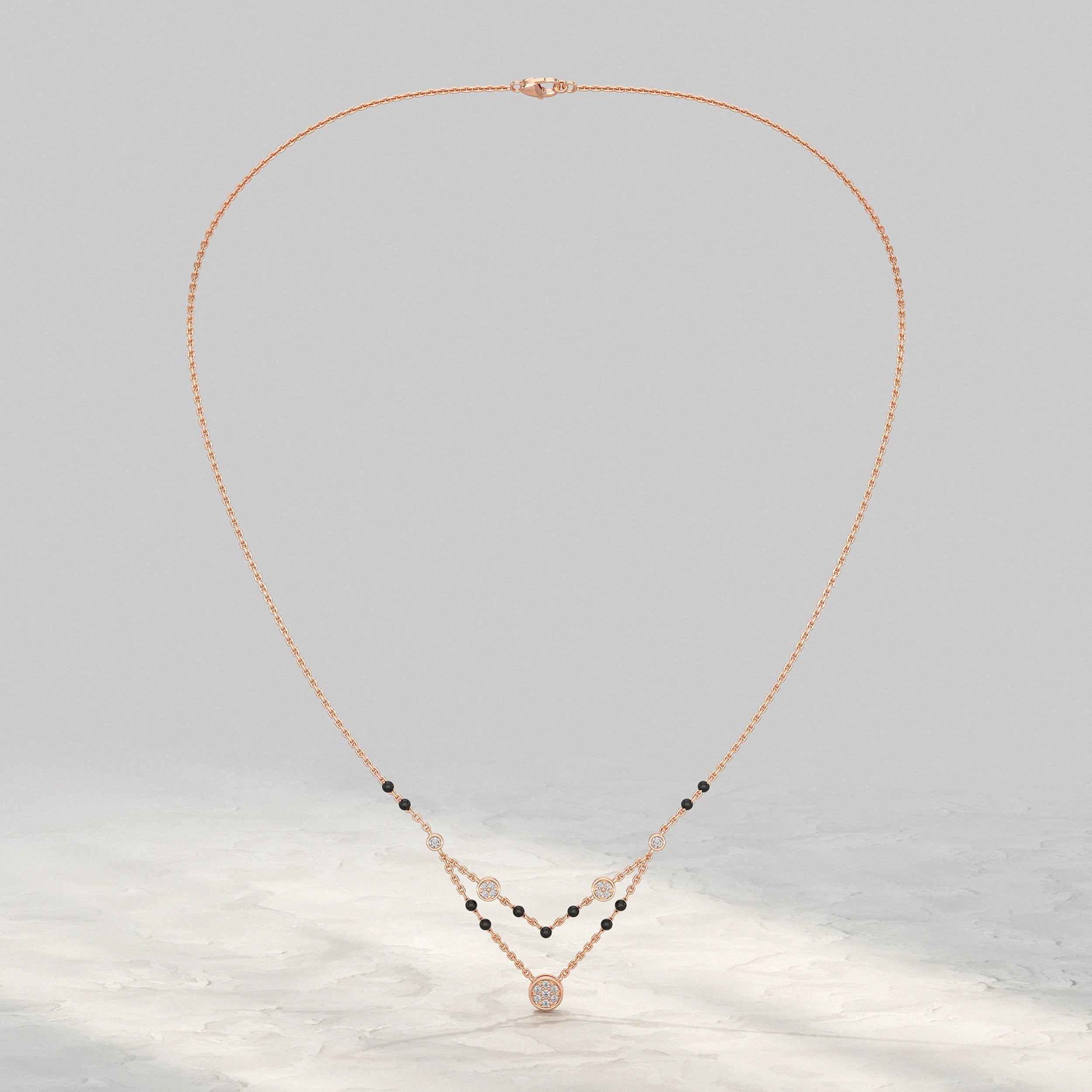 Double Layer Diamond Mangalsutra Mangal Sutra