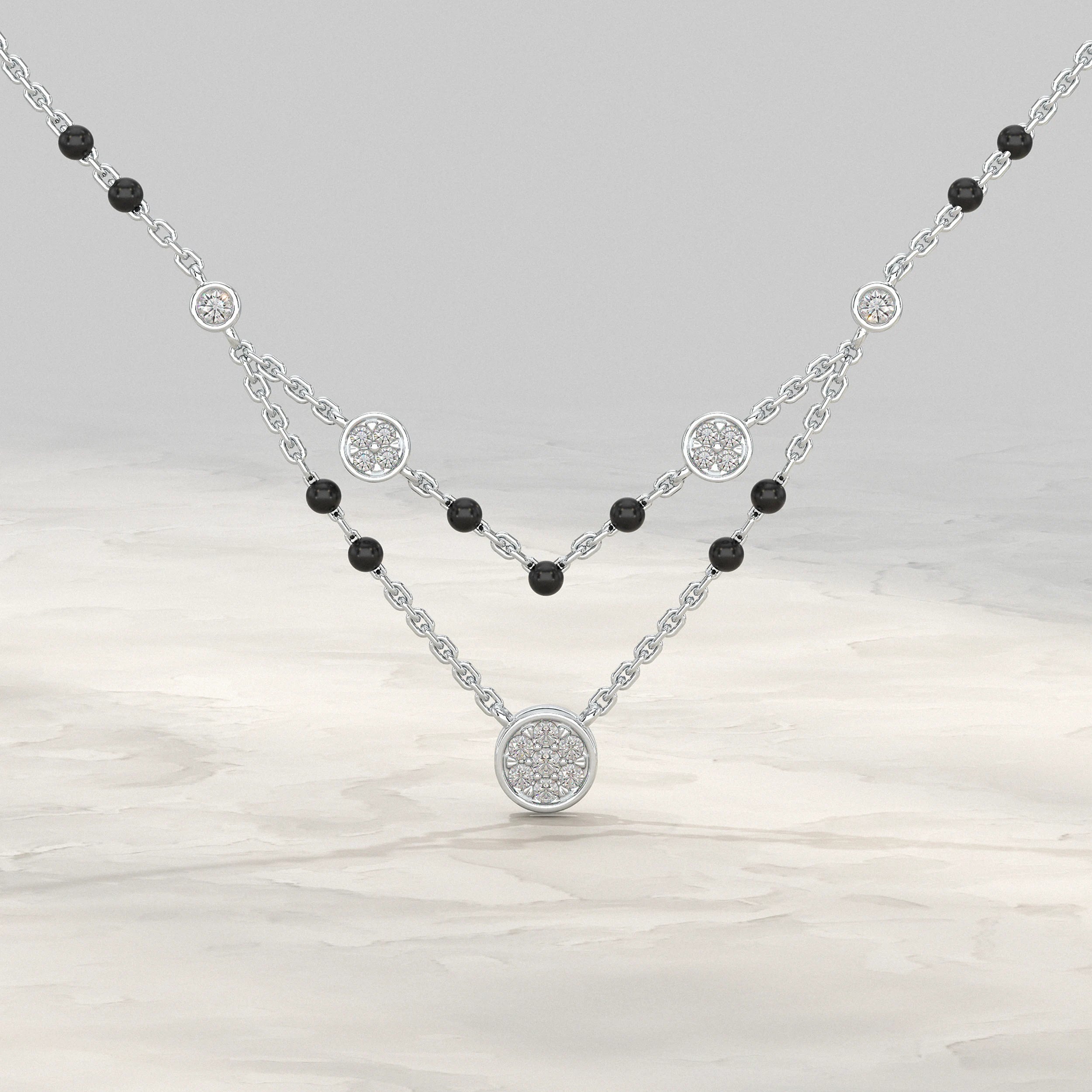 Double Layer Diamond Mangalsutra Mangal Sutra