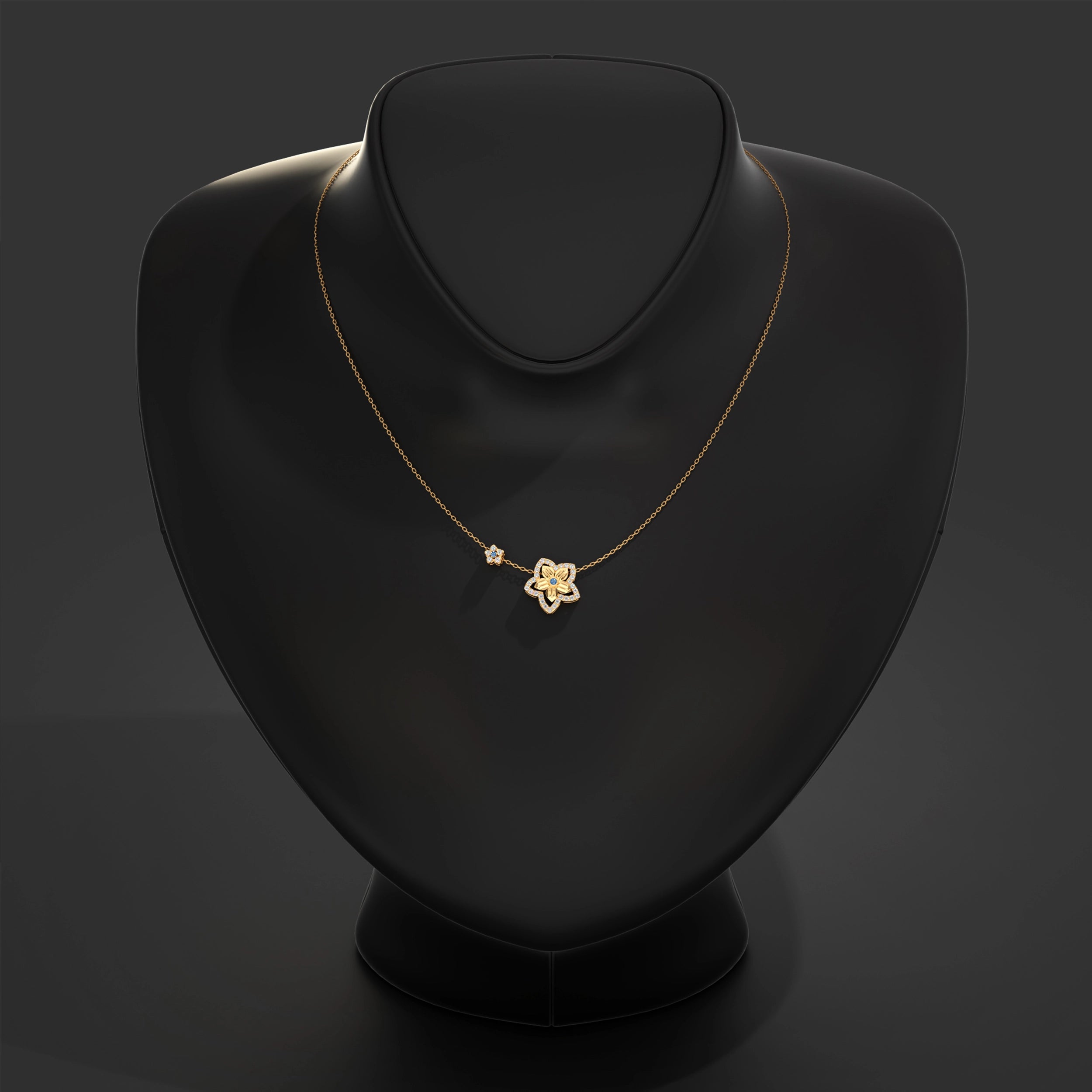 Flower Halo Lab Diamond Pendant Pendant