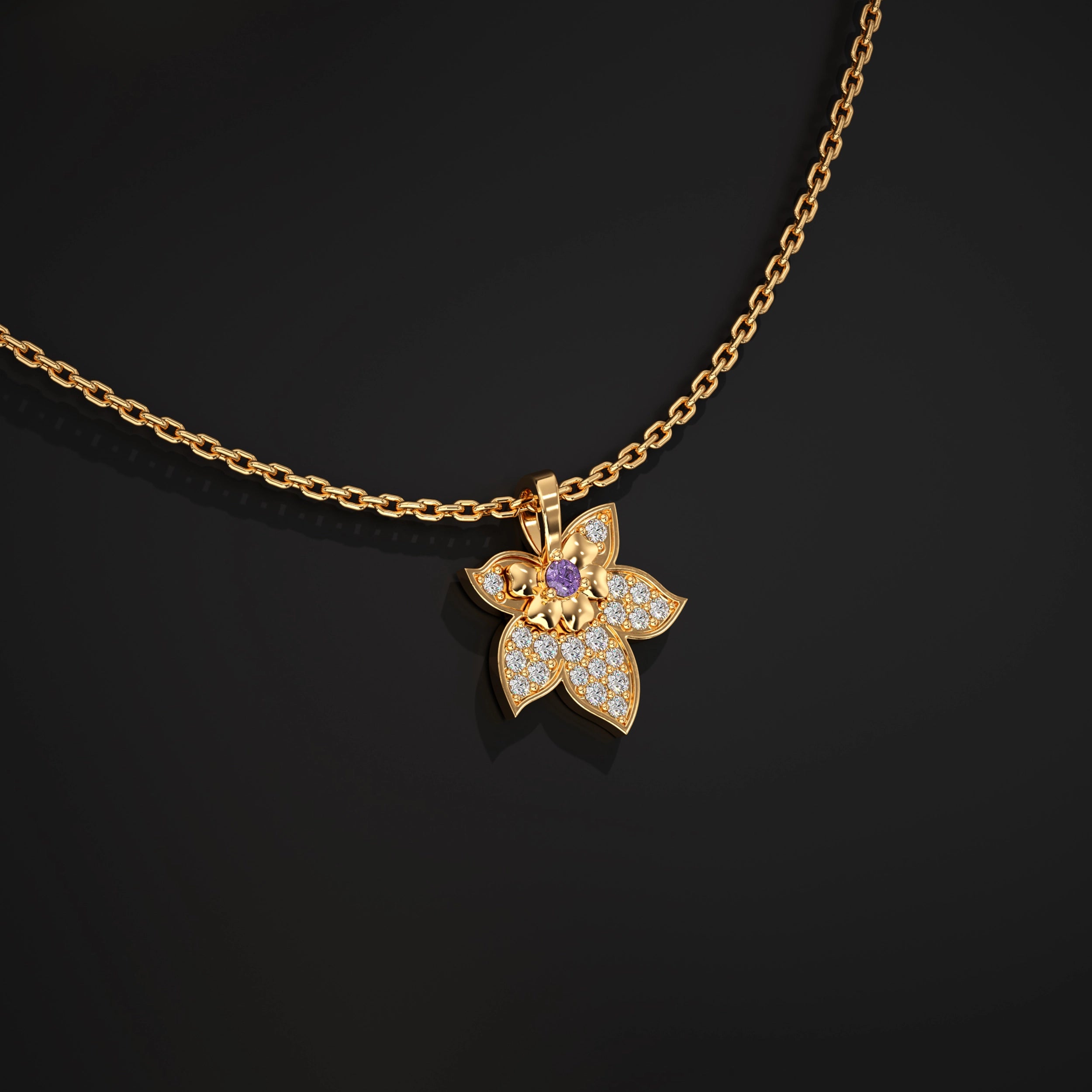 Leaf Lab Diamond Pendant Pendant
