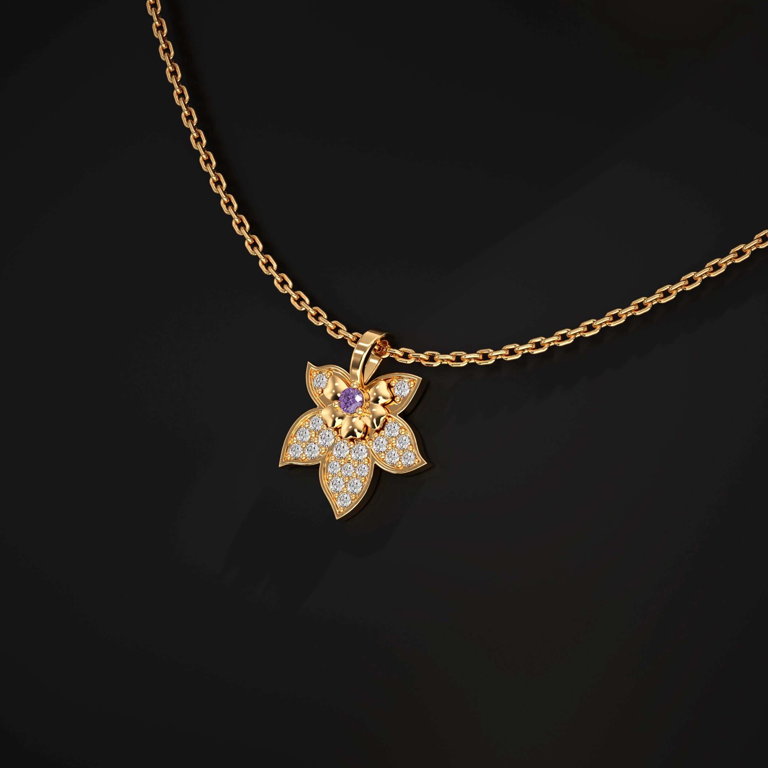 Leaf Lab Diamond Pendant Pendant