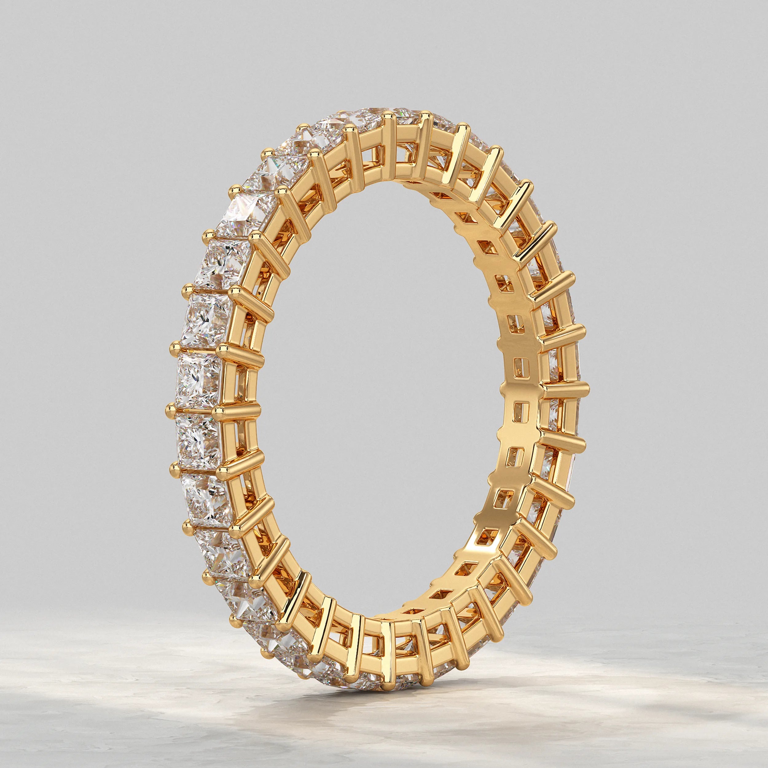 Princess Diamond Eternity Wedding Band Rings