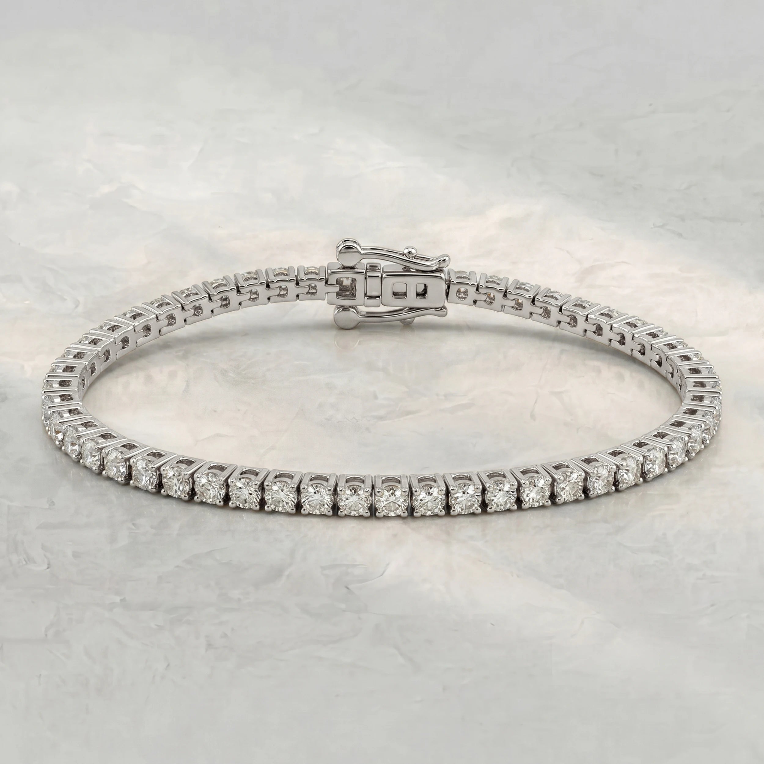 Round Lab Diamond Tennis Bracelet Bracelet