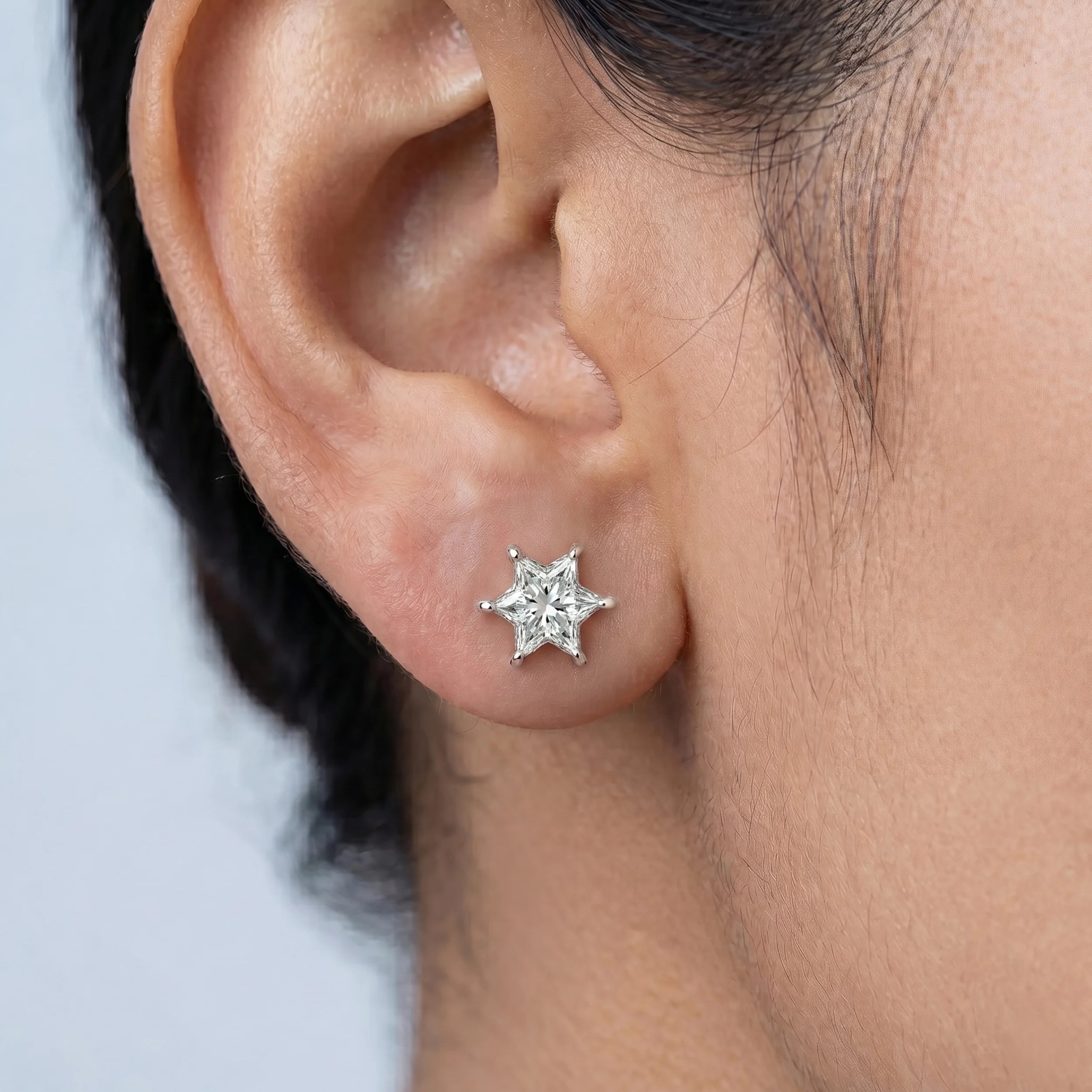 David Star Lab Diamond Stud Earrings Earrings