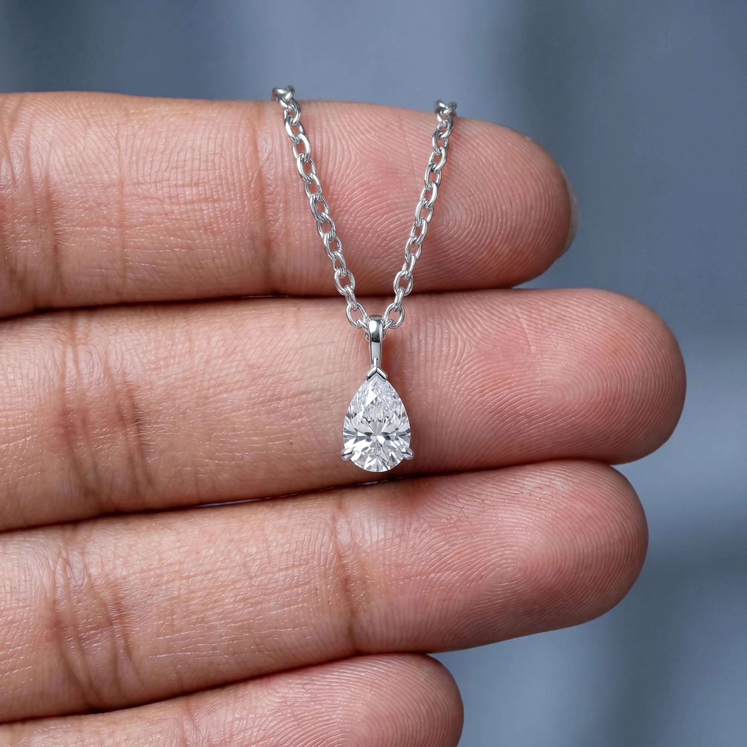 Pear Lab Diamond Solitaire Pendant Pendant