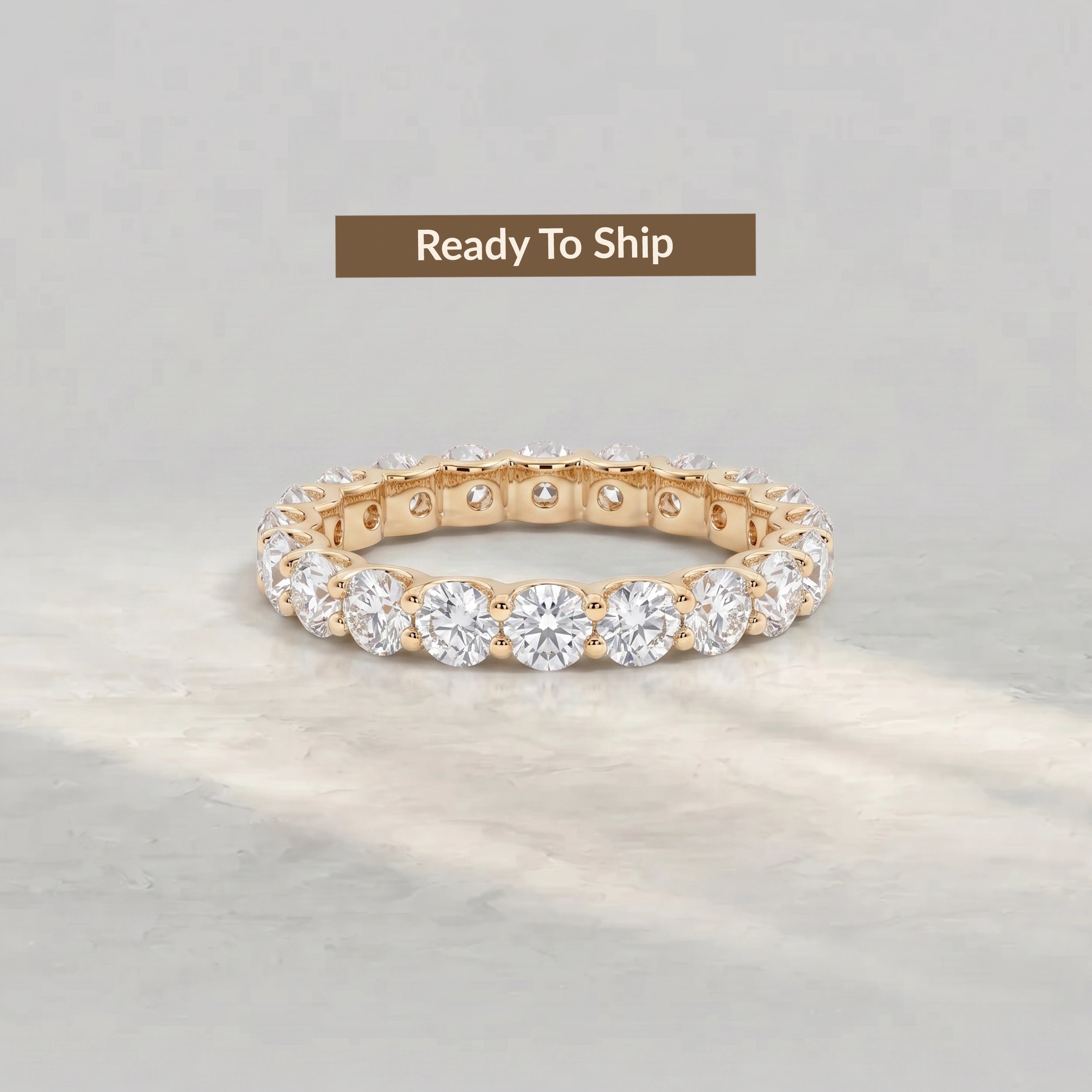 Lab Grown Round Diamond Eternity Band Rings