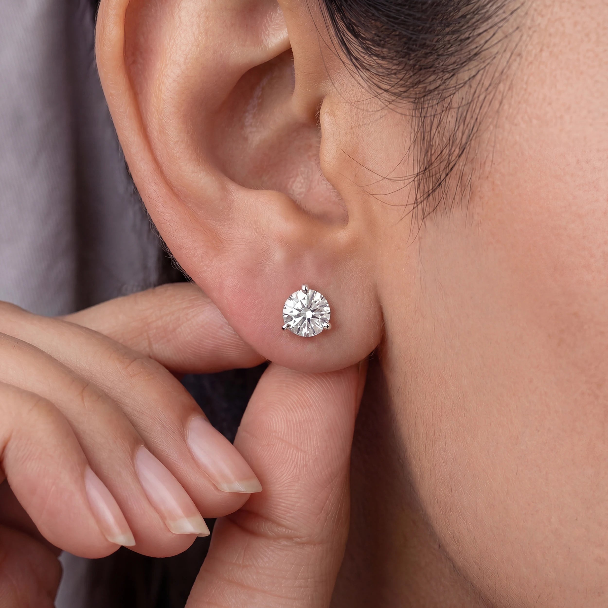 Martini Set Round Lab Diamond Earrings Earrings