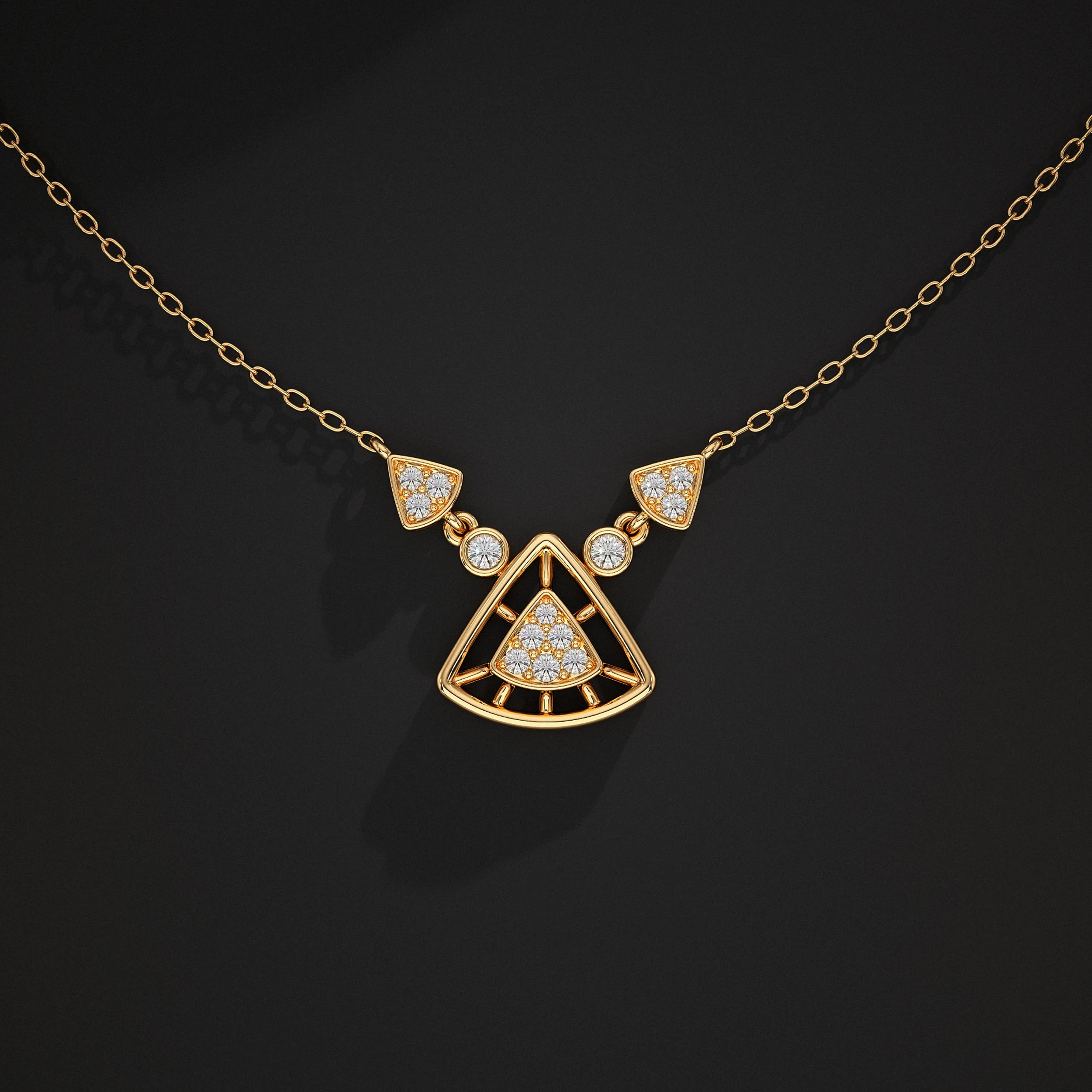 Triangle Diamond Pendant Pendant