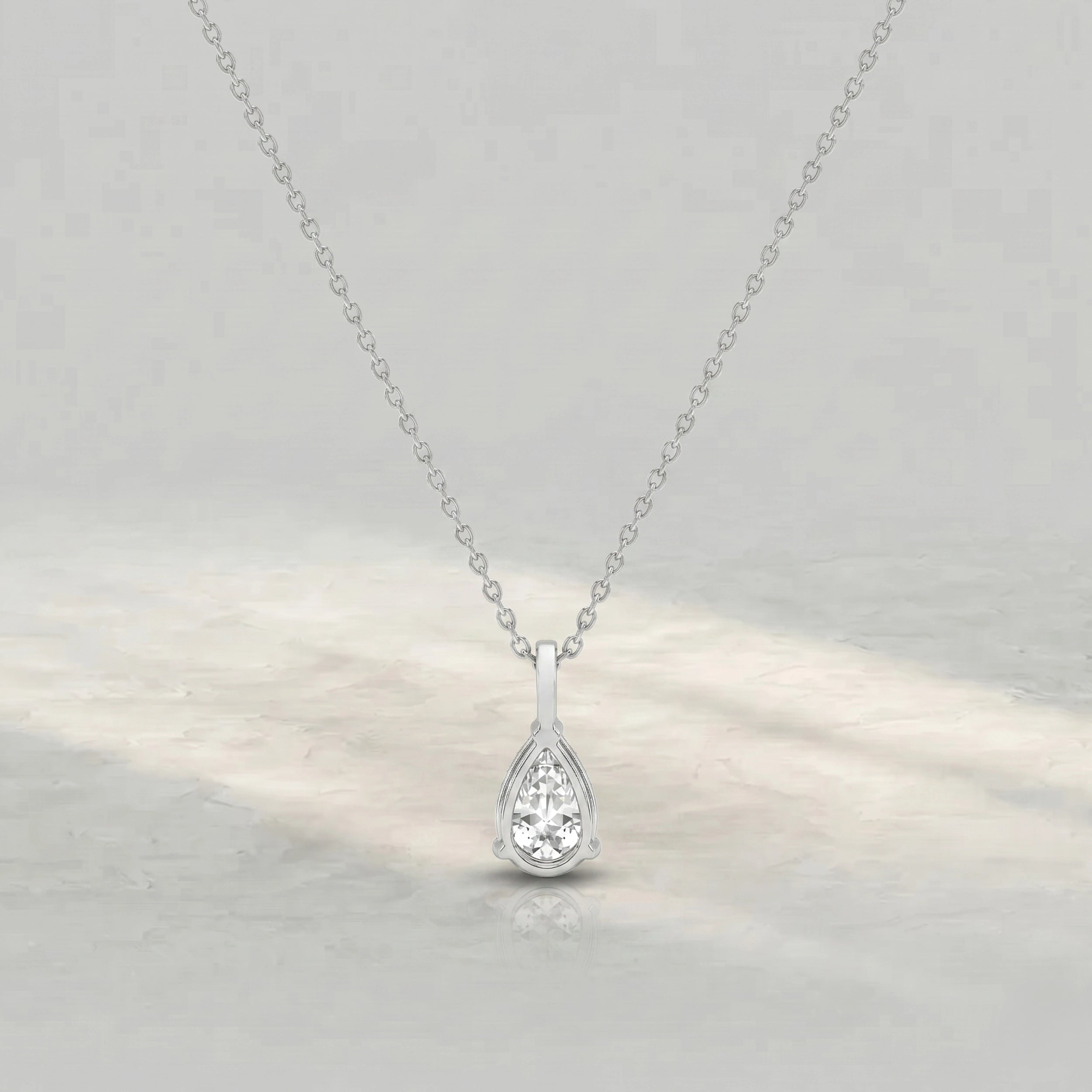Pear Lab Diamond Solitaire Pendant Pendant