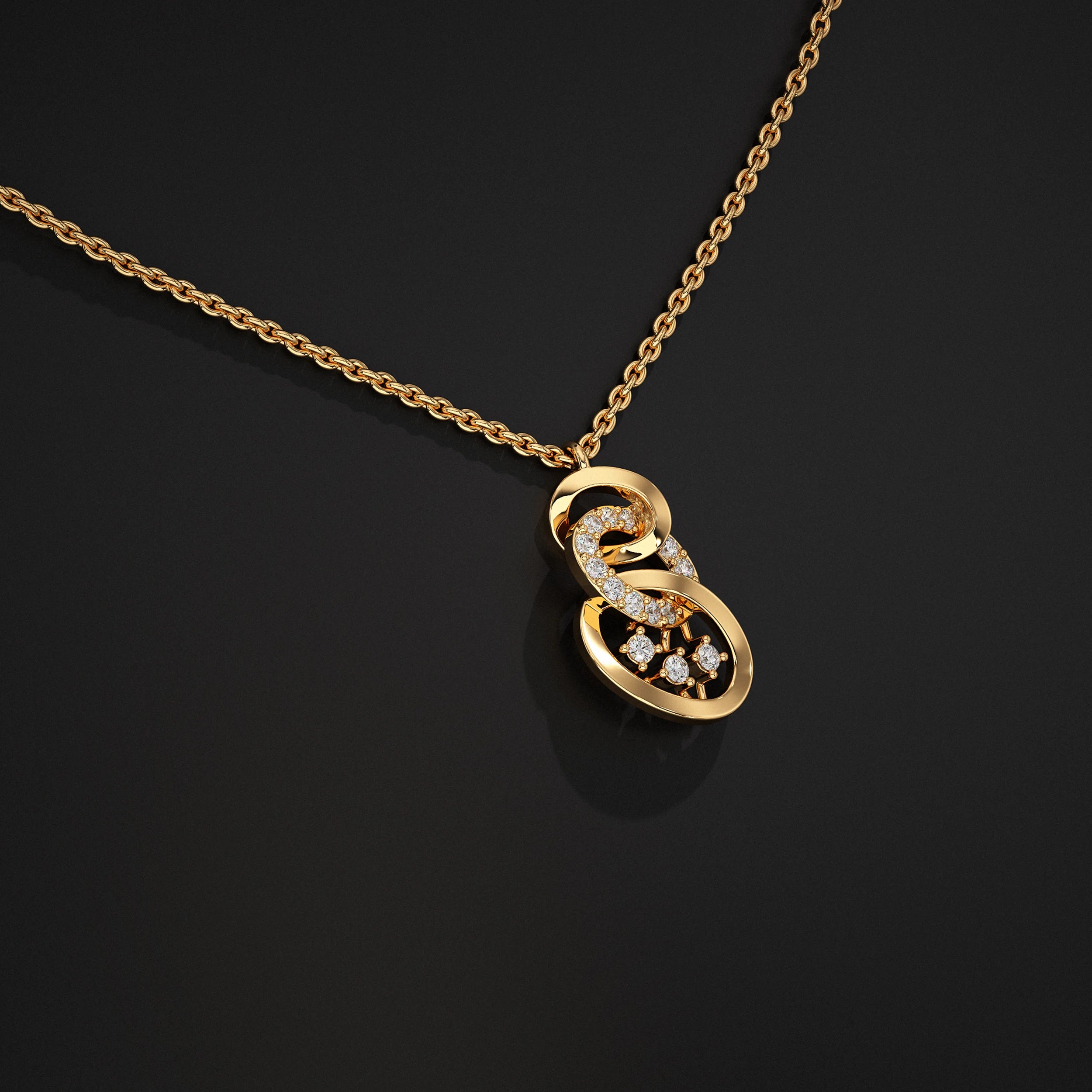 Twisted Droplet Lab Diamond Pendant Pendant