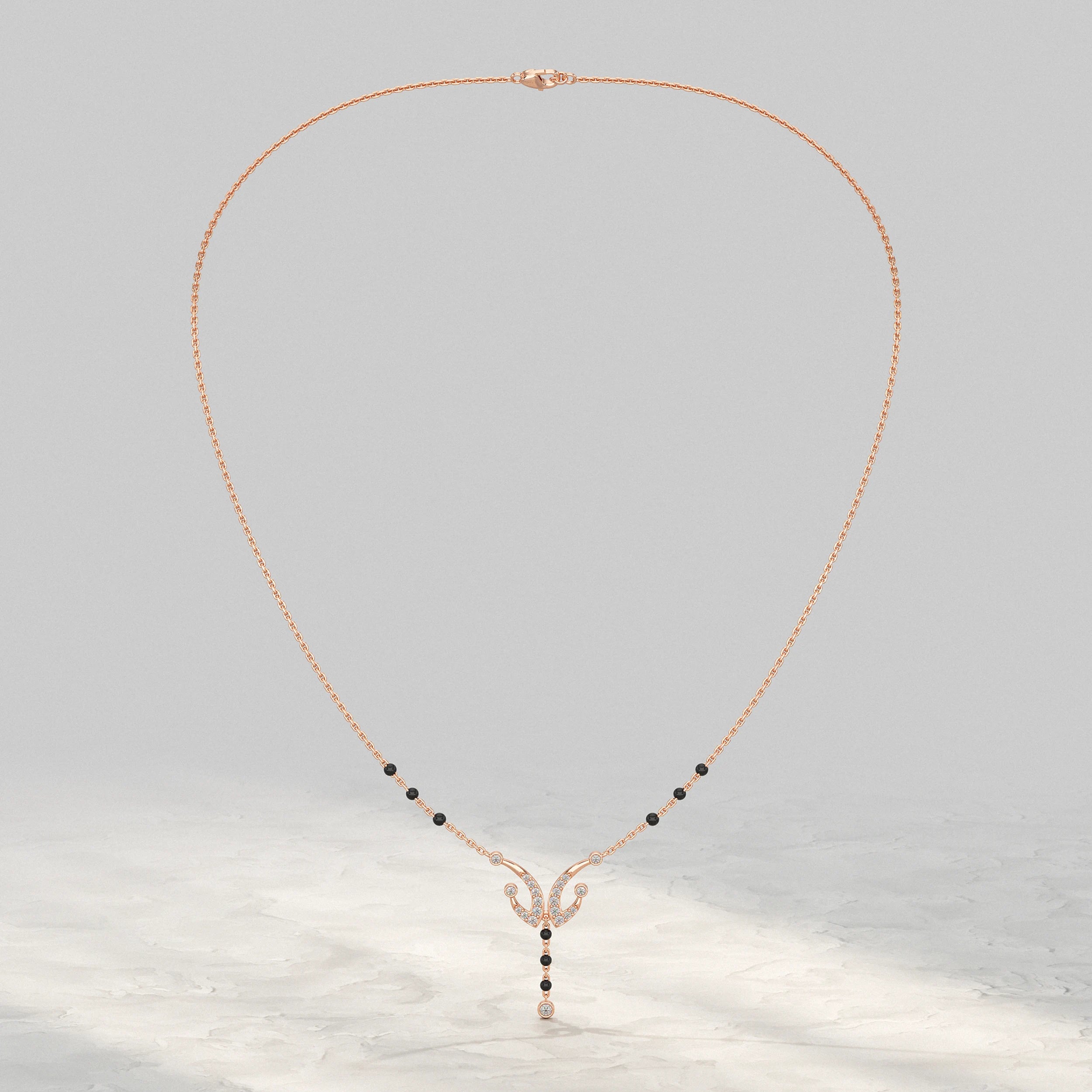 Layer Drop Pear Gemstone Mangalsutra Mangal Sutra