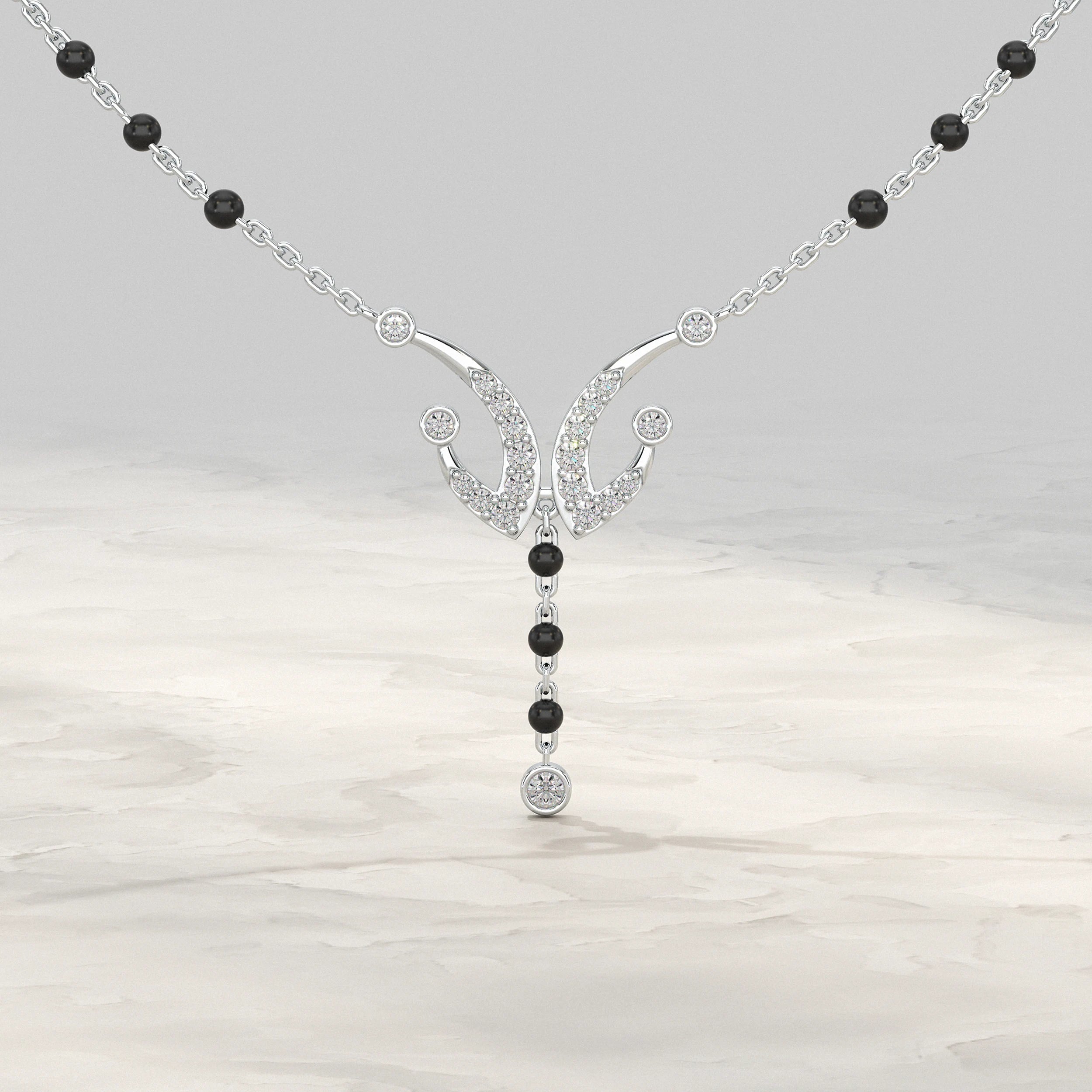 Layer Drop Pear Gemstone Mangalsutra Mangal Sutra