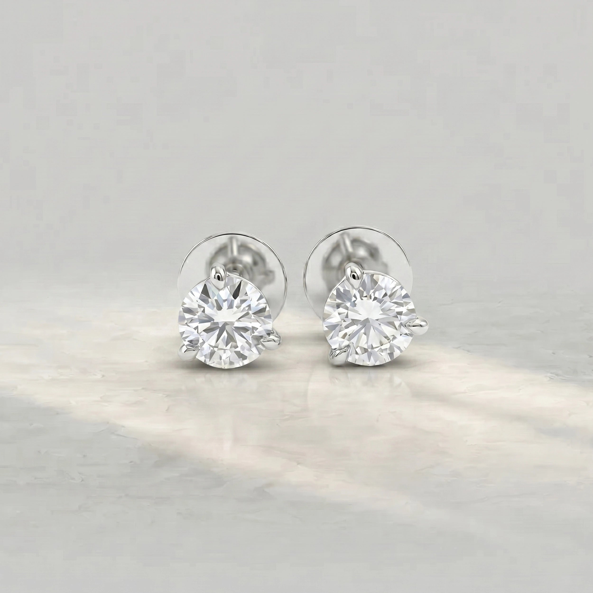 Martini Set Round Lab Diamond Earrings Earrings