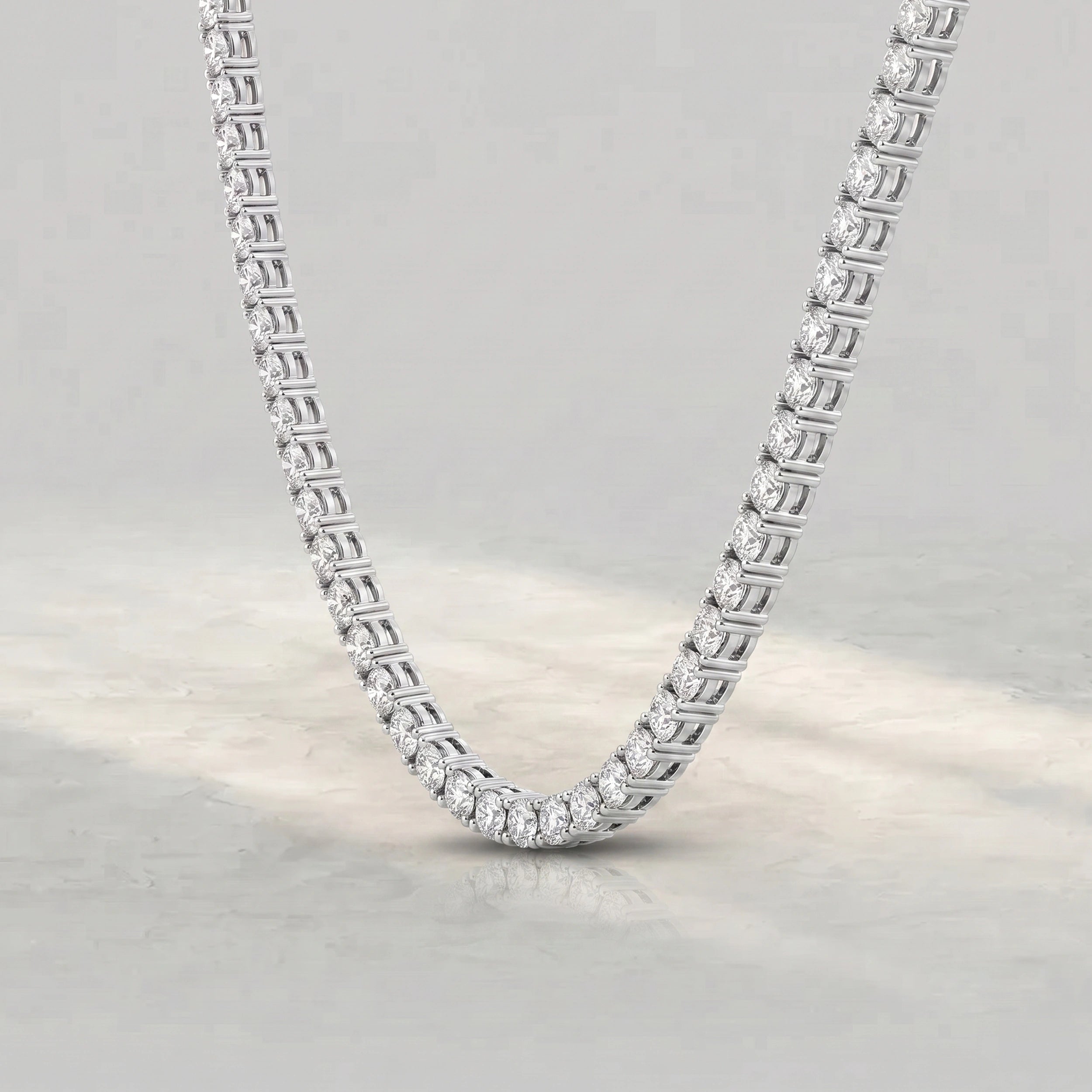Round Lab Diamond Tennis Men's Necklace Bracelet