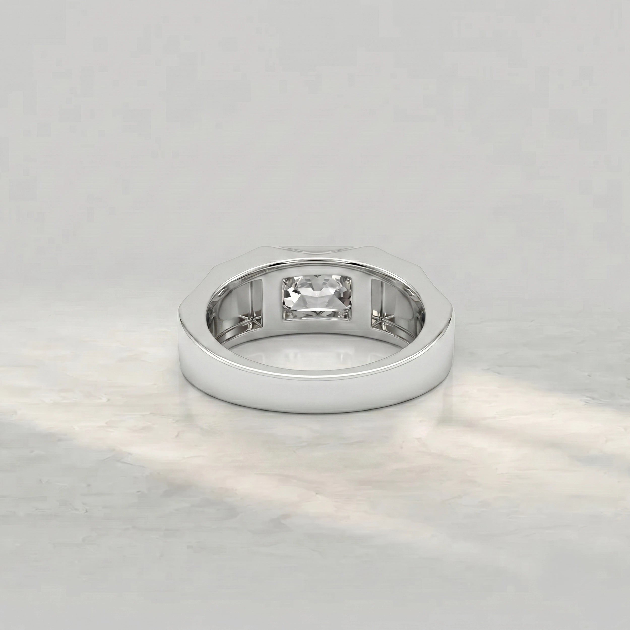 East West Radiant Cut Men's Wedding Band Band