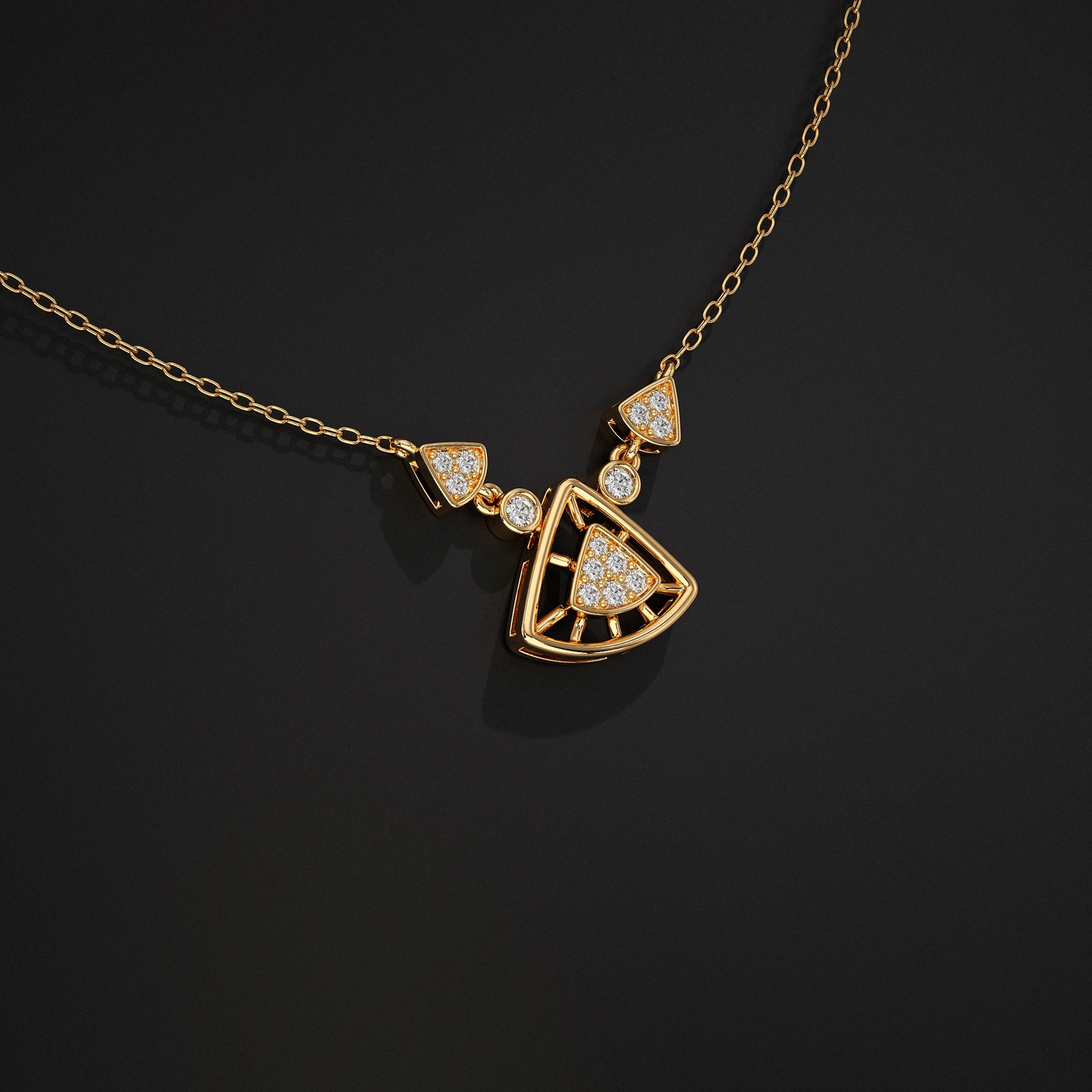 Triangle Diamond Pendant Pendant