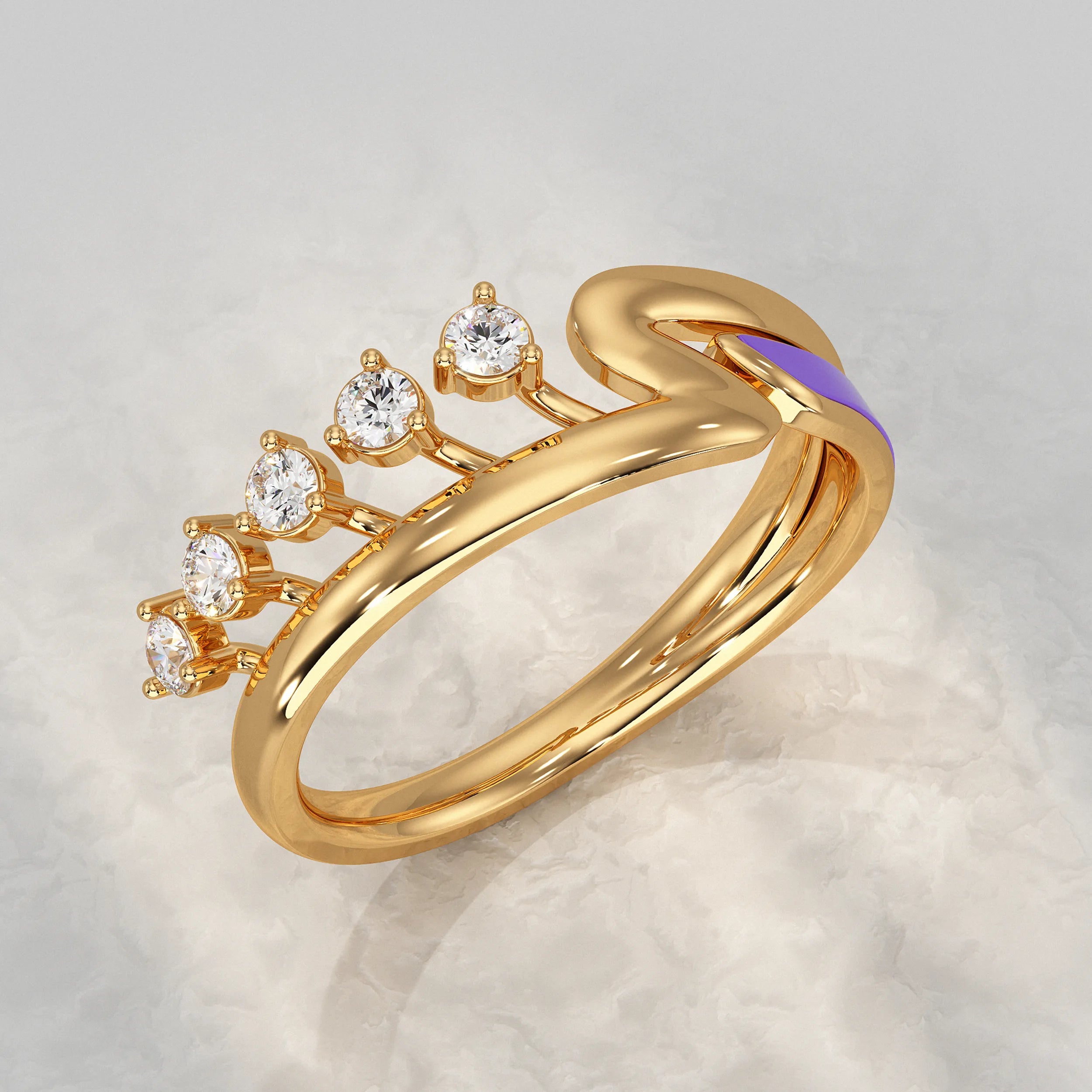 Round Diamond Cluster Ring Rings