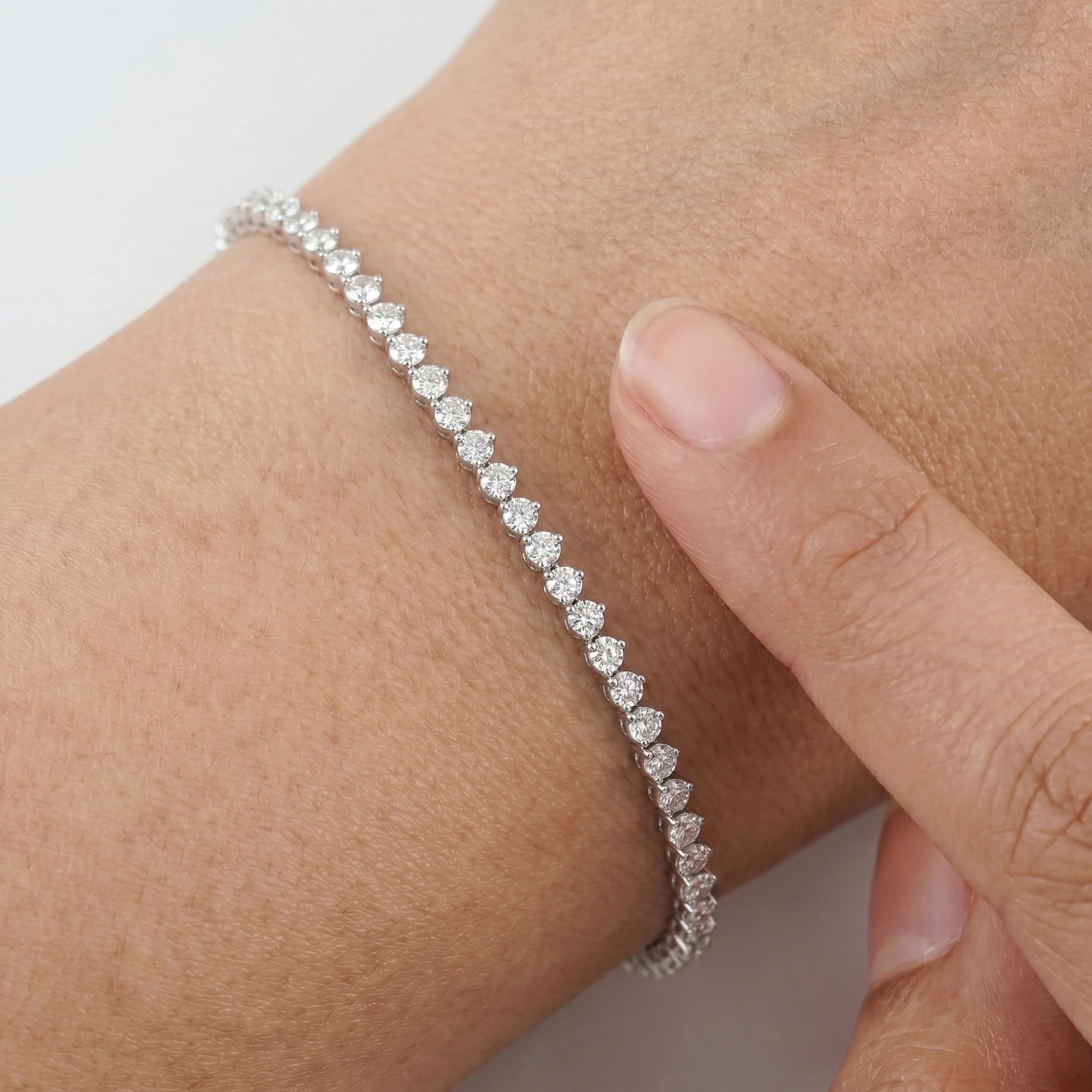 Martini Set Round Diamond Tennis Bracelet Bracelet