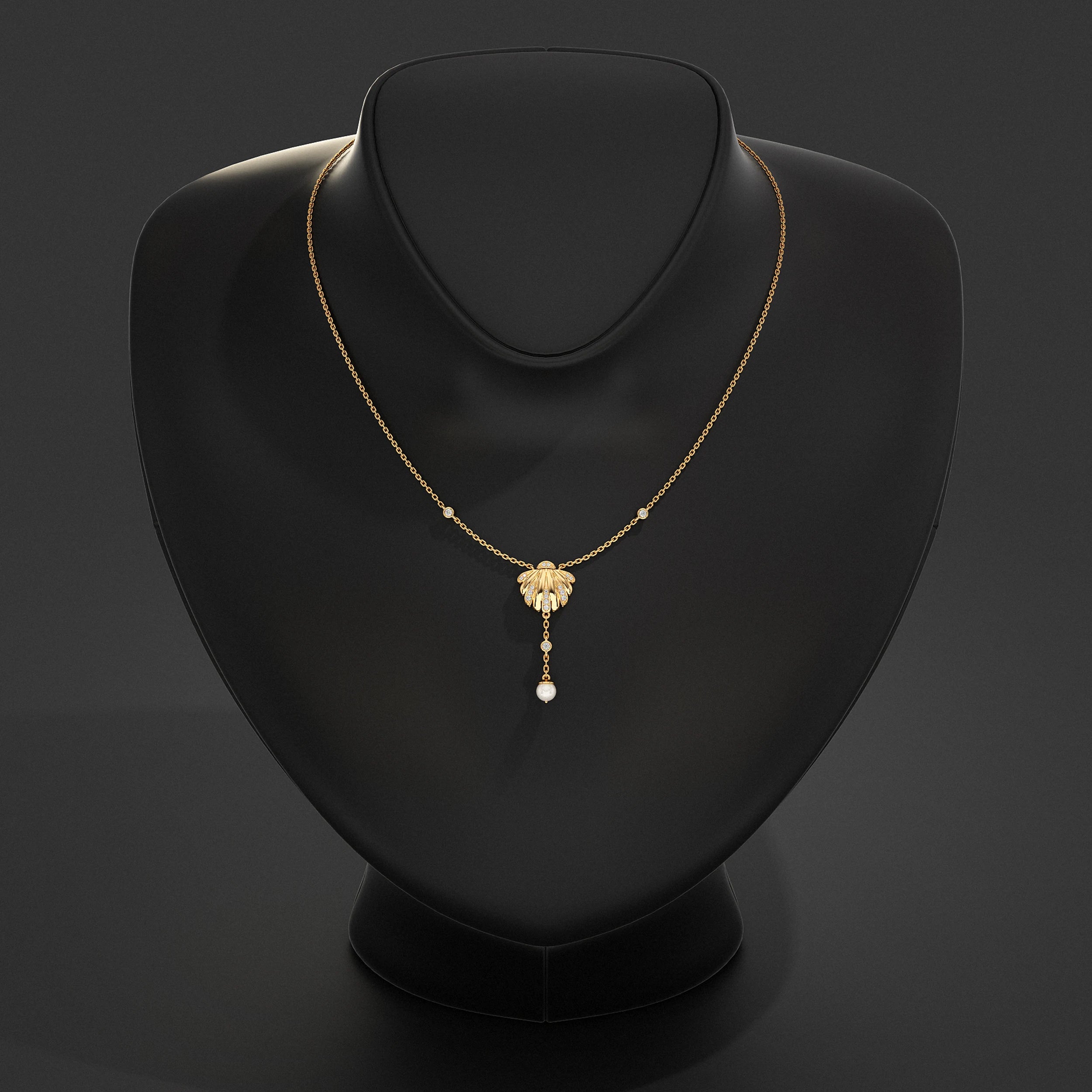 Oyster Pearl Gemstone Necklace Pendant