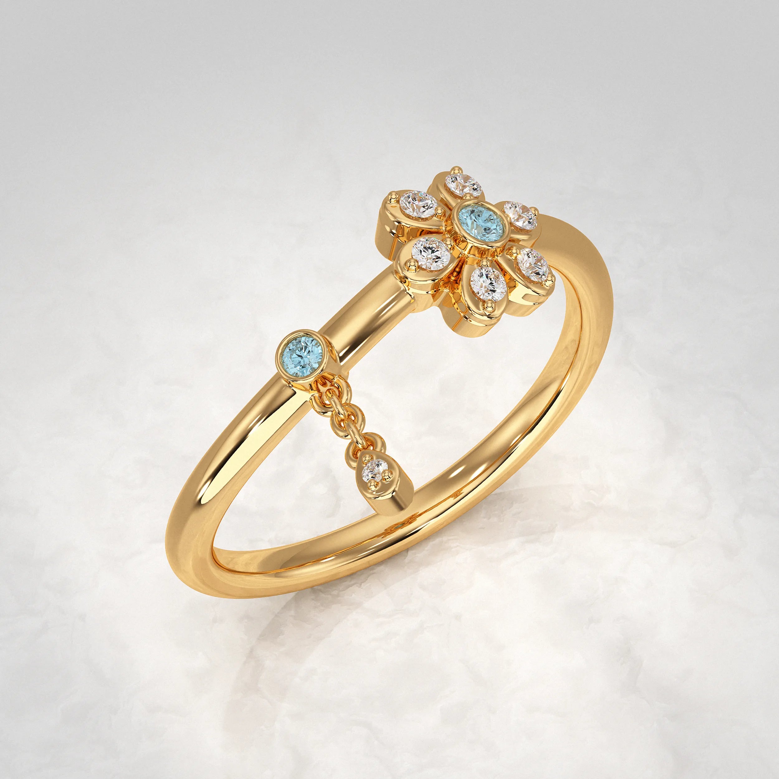 Daisy Flower Dainty Ring Rings