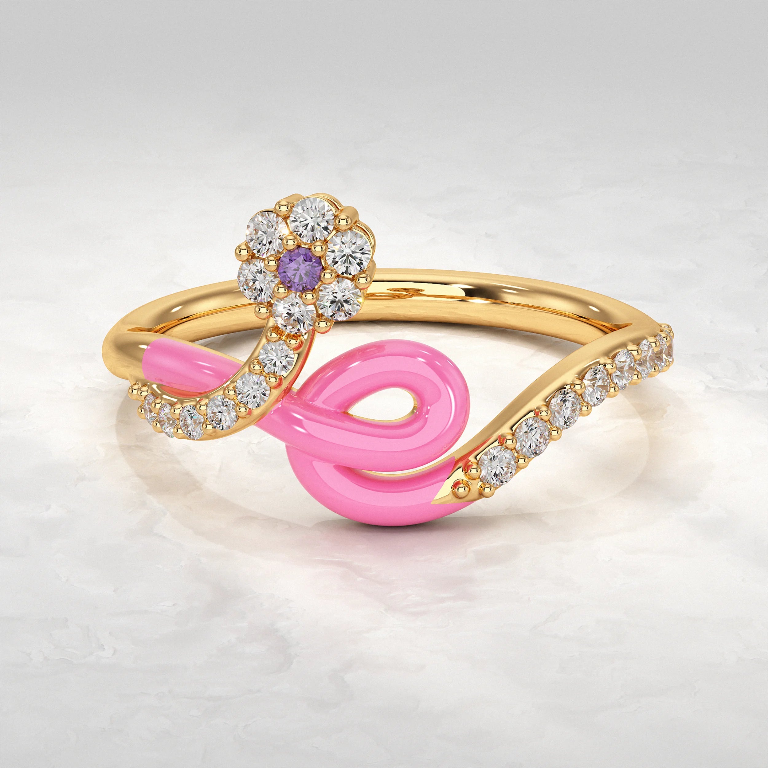 Eternal Bloom Lab Diamond Floral Ring Rings