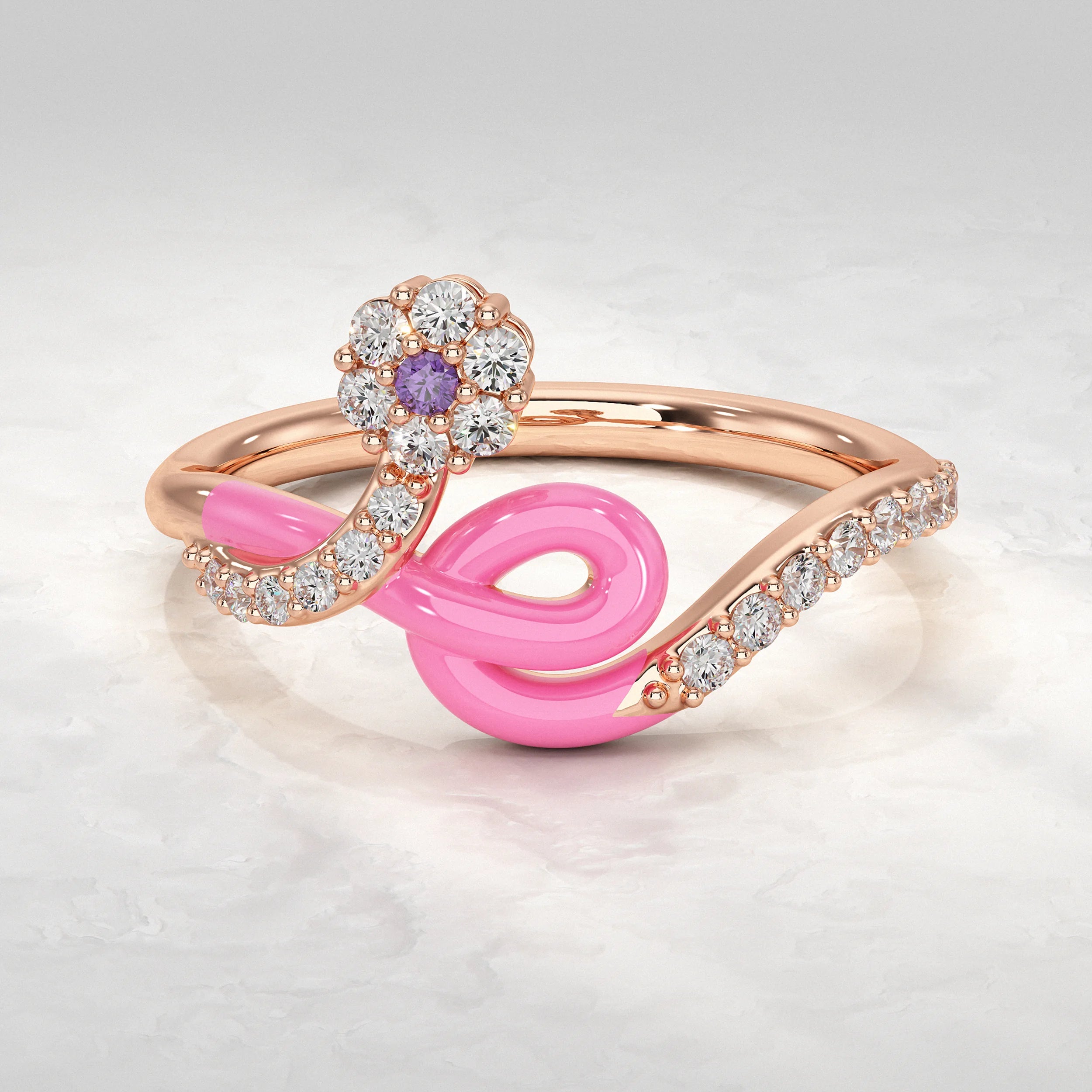 Eternal Bloom Lab Diamond Floral Ring Rings