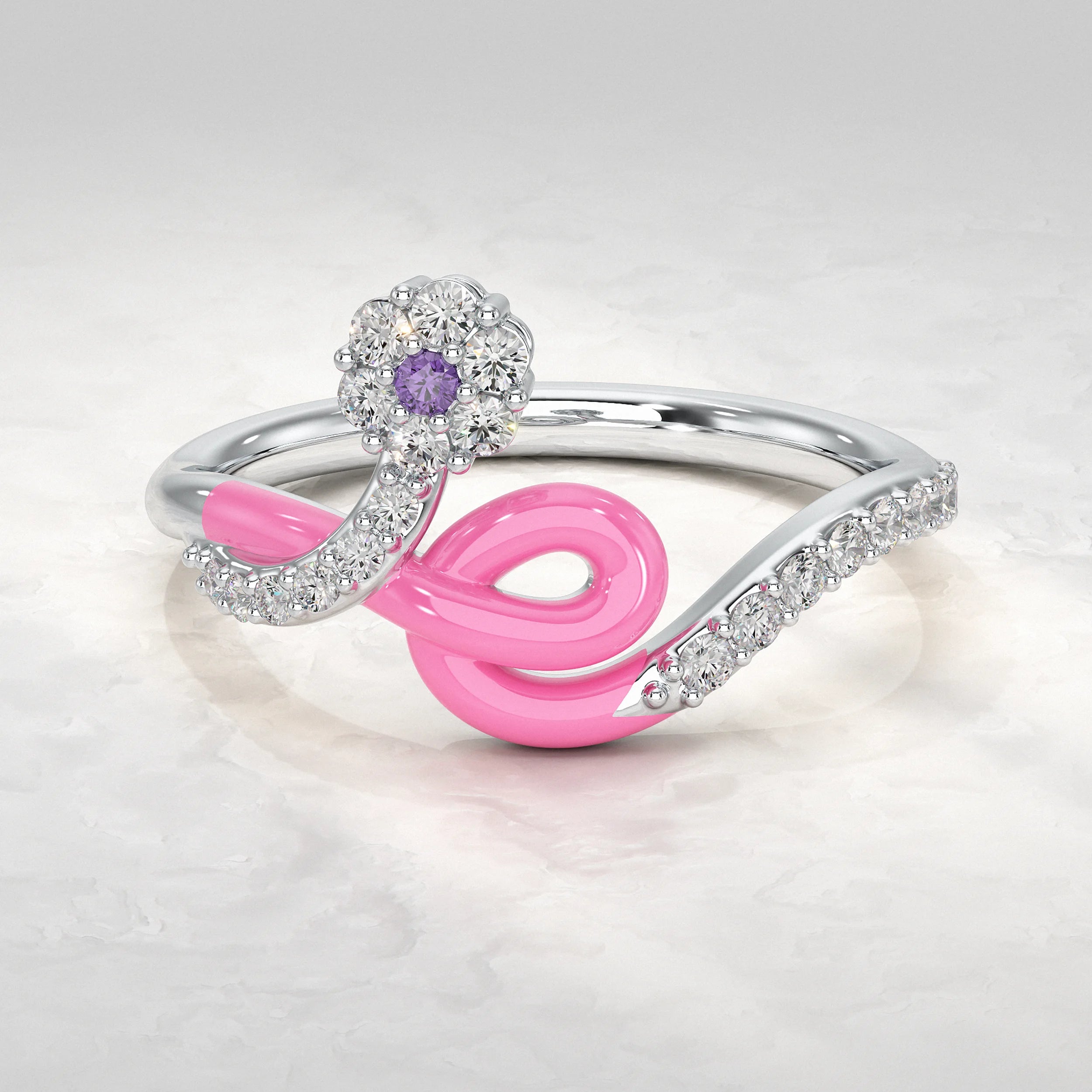Eternal Bloom Lab Diamond Floral Ring Rings