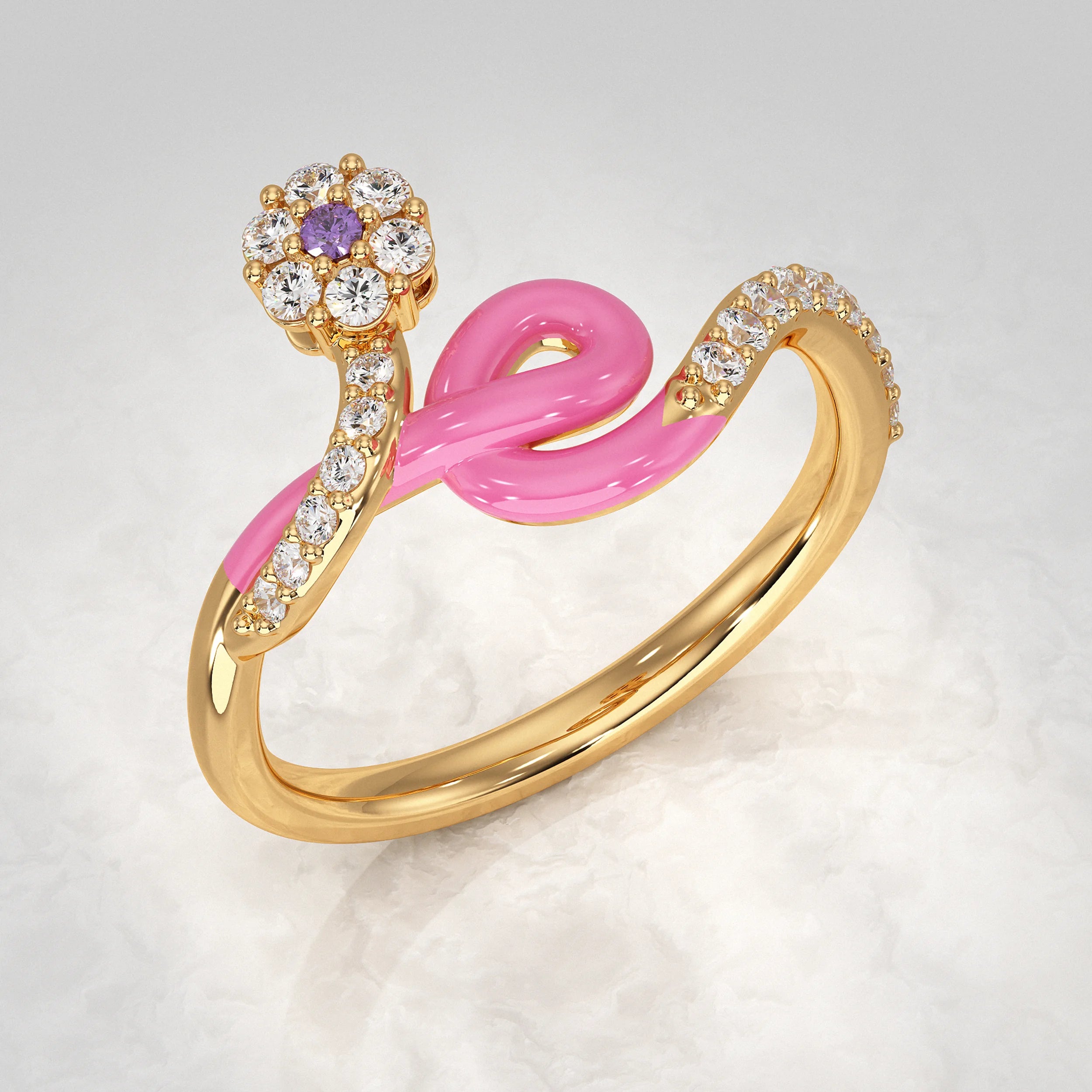Eternal Bloom Lab Diamond Floral Ring Rings