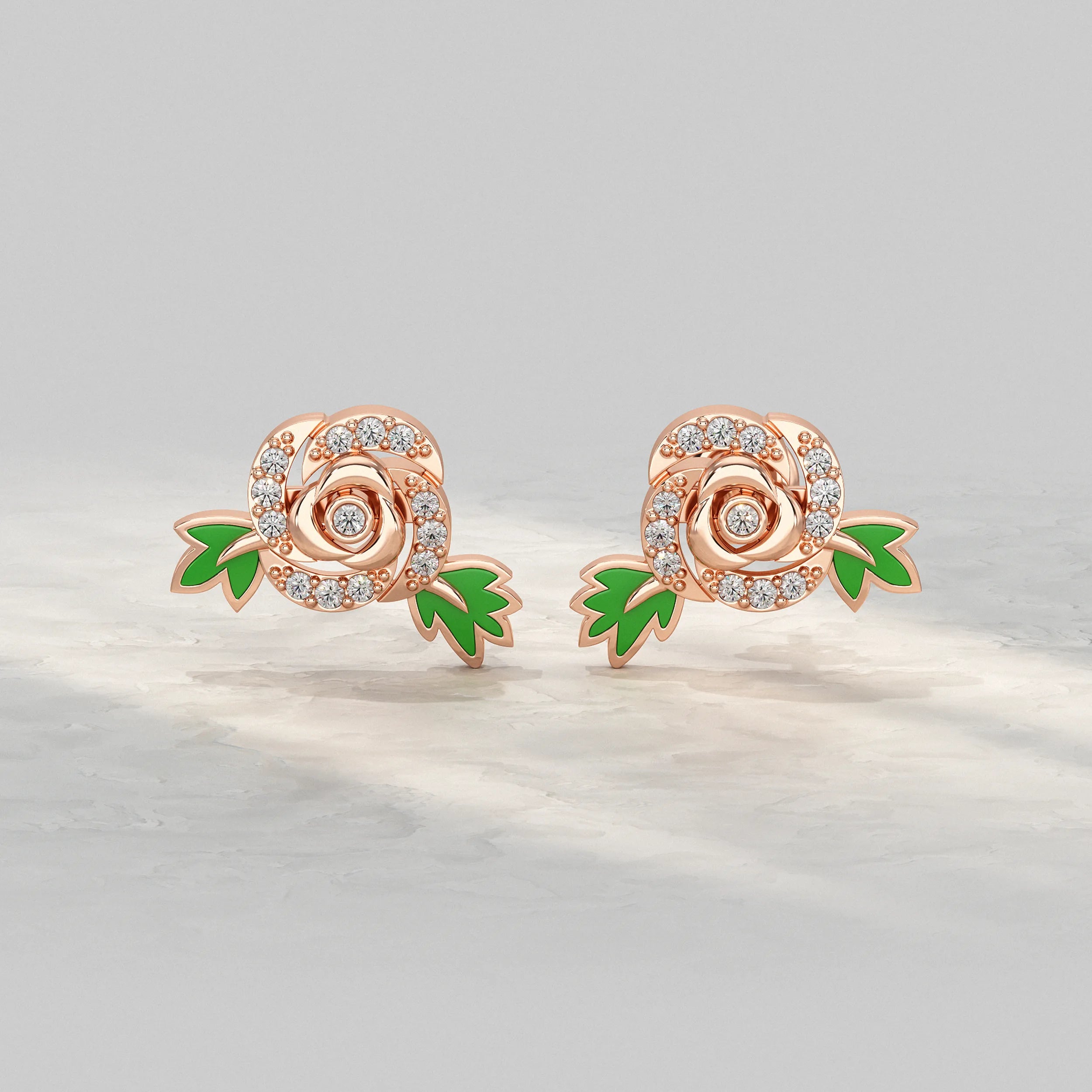 Round Cut Lab Grown Diamond Stud Earrings