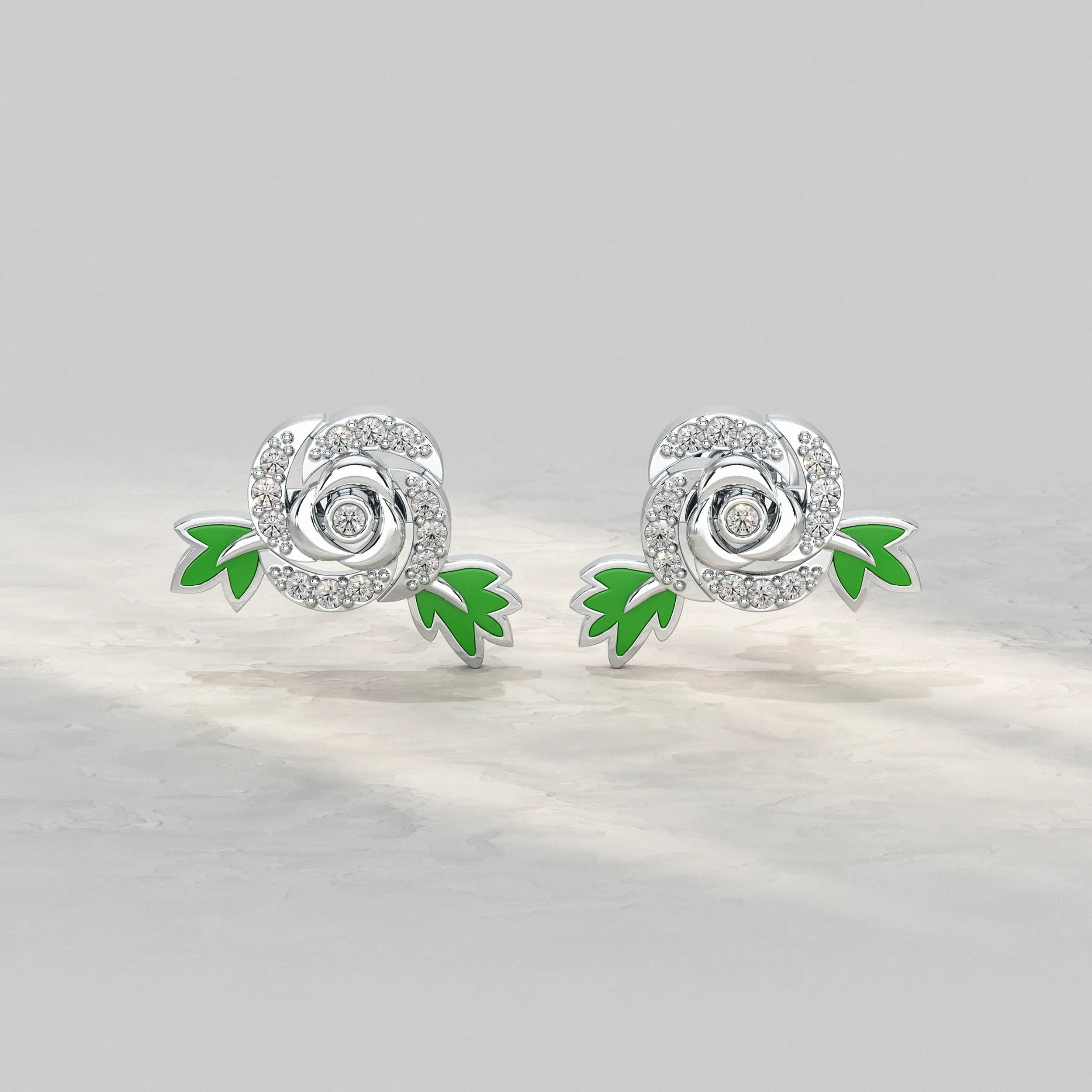 Round Cut Lab Grown Diamond Stud Earrings