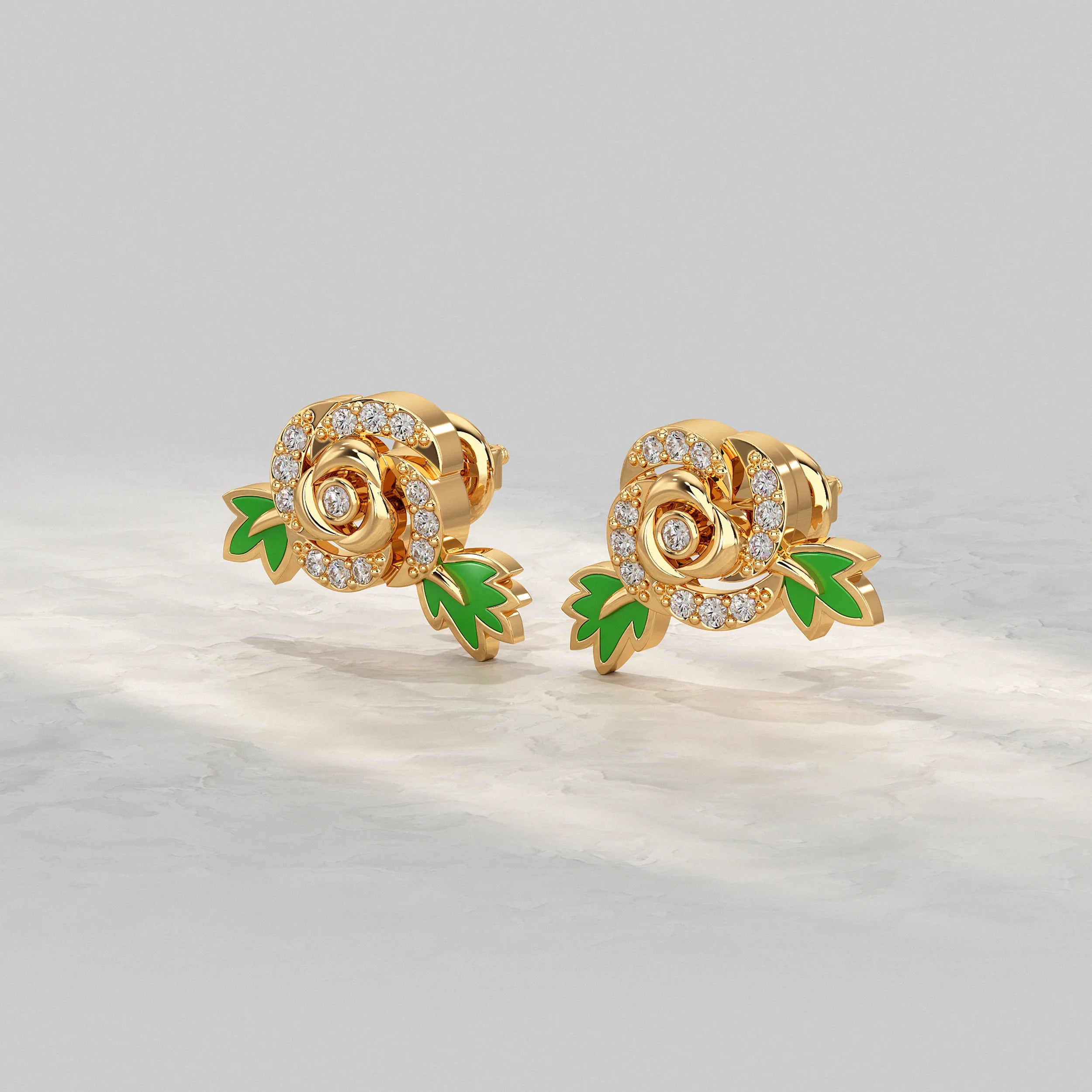 Round Cut Lab Grown Diamond Stud Earrings