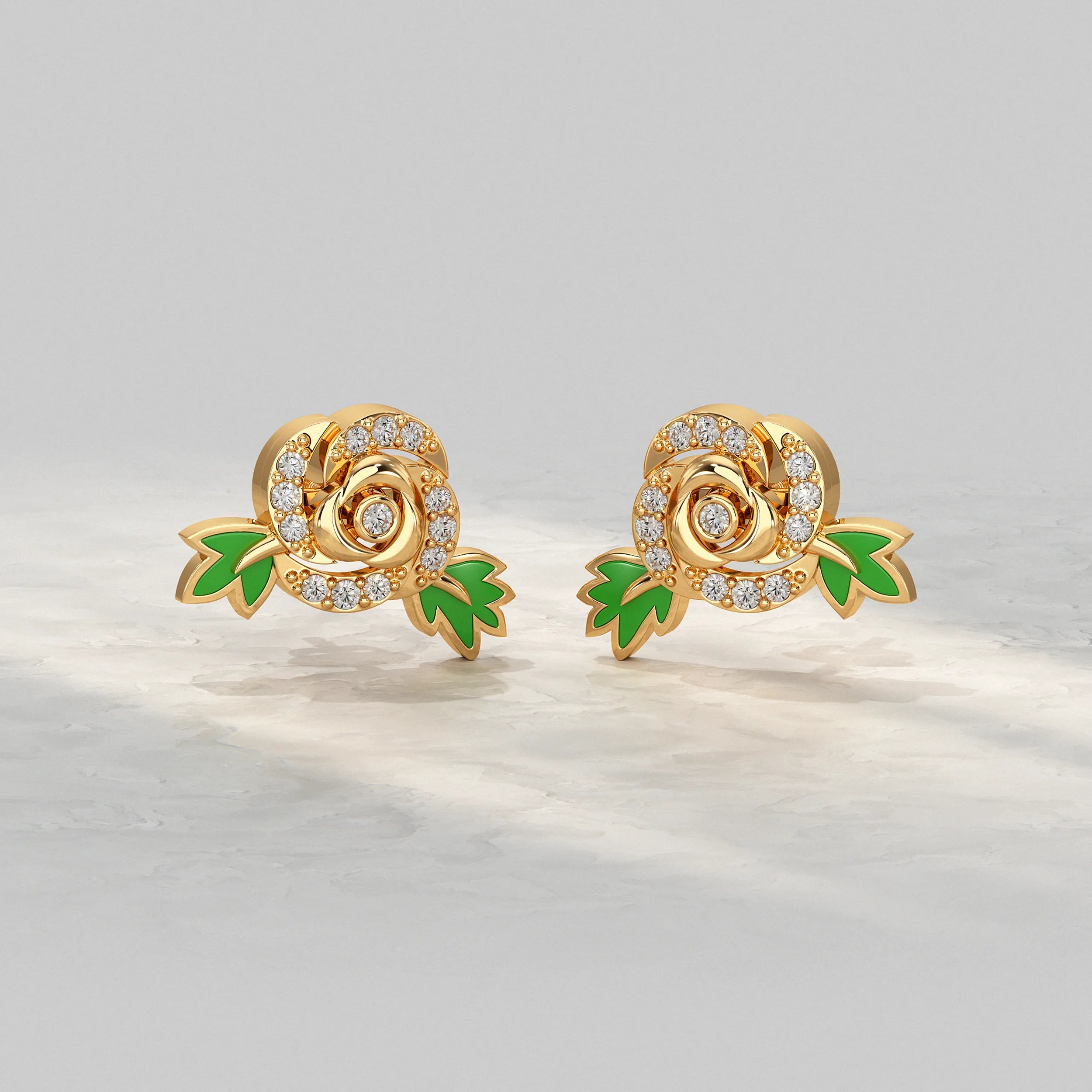 Round Cut Lab Grown Diamond Stud Earrings